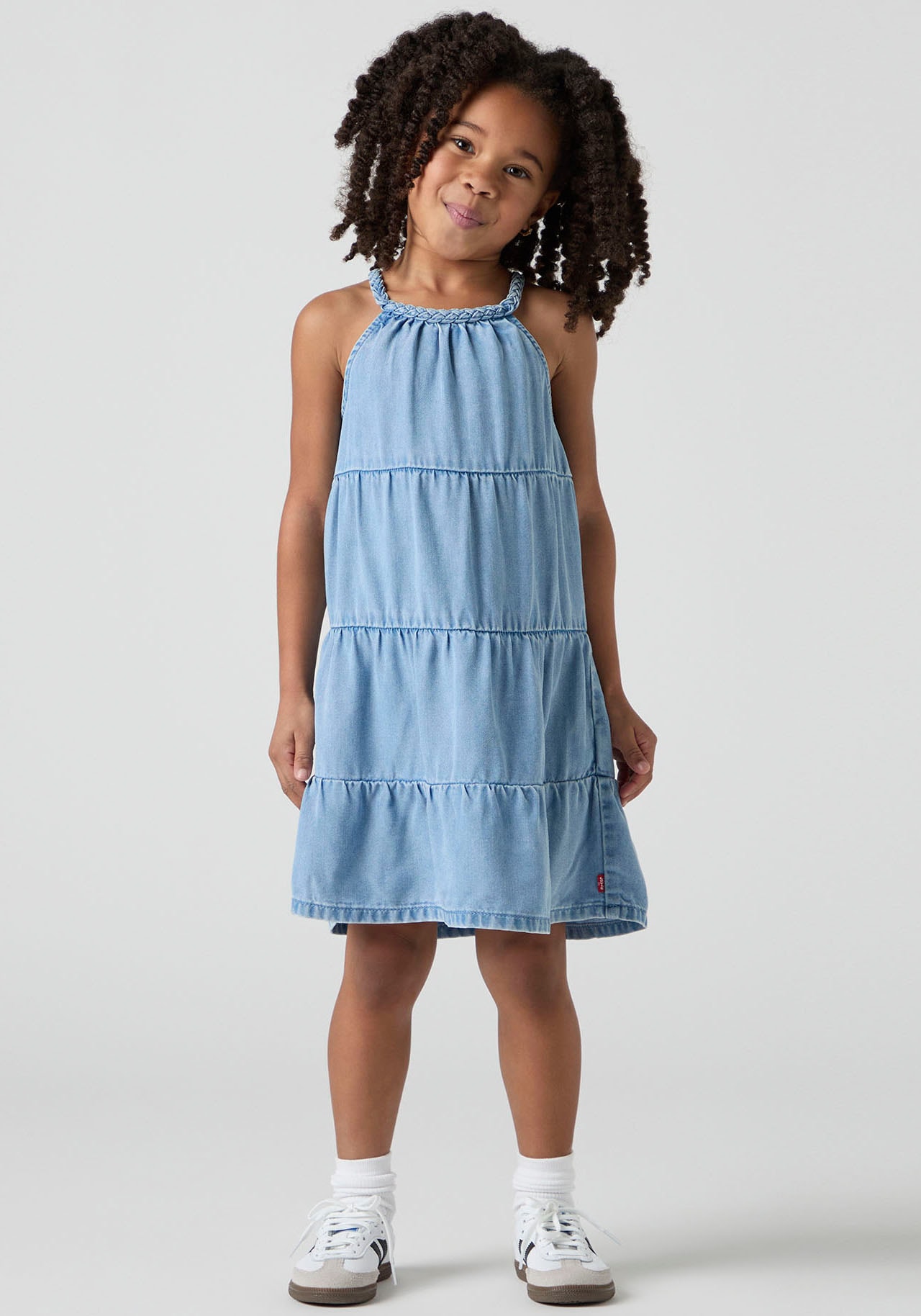 Levi's® Kids Neckholderkleid »LVG HALTER TIERED DRESS« mit horizontalen Nähten