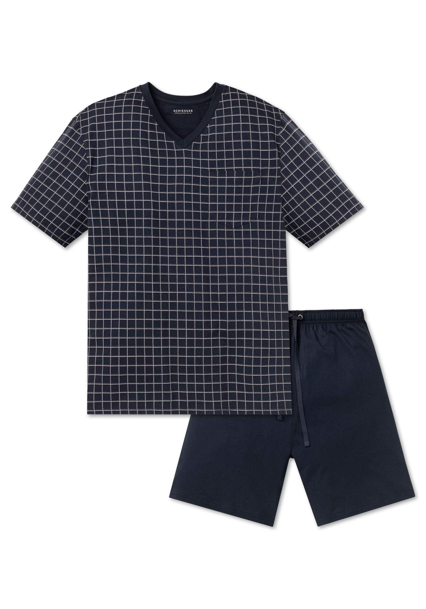 Schiesser Shorty »"Dark Sapphire"«, (2 tlg.), mit angenehm weicher Single-Jersey-Qualität