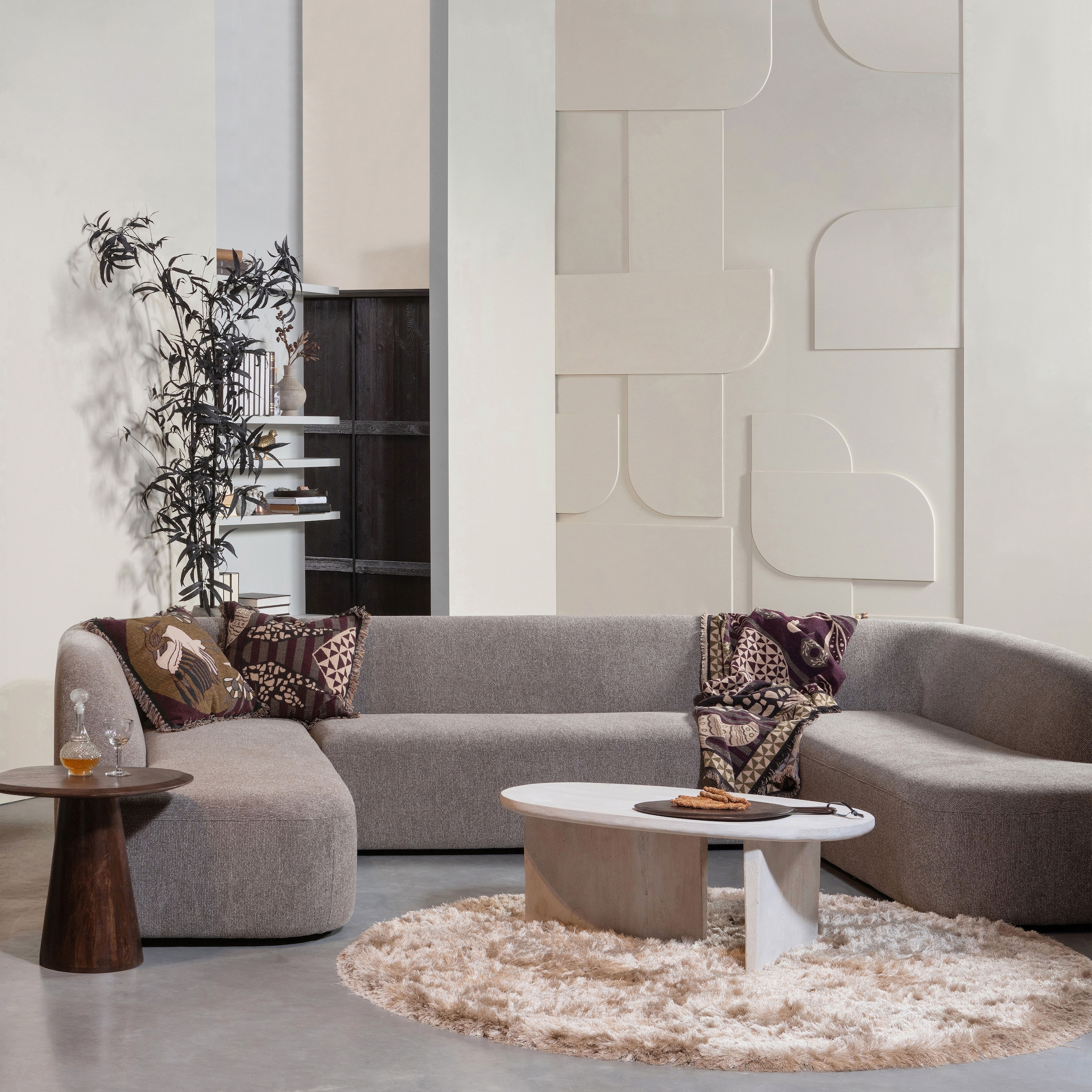 WOOOD Couchtisch »Seam mit Massivmangoholz und organischem Beindesign 110x60x40 cm« Tischblattdicke 2,5 cm, konische Beine von 7 cm, Tragkraft 40 kg