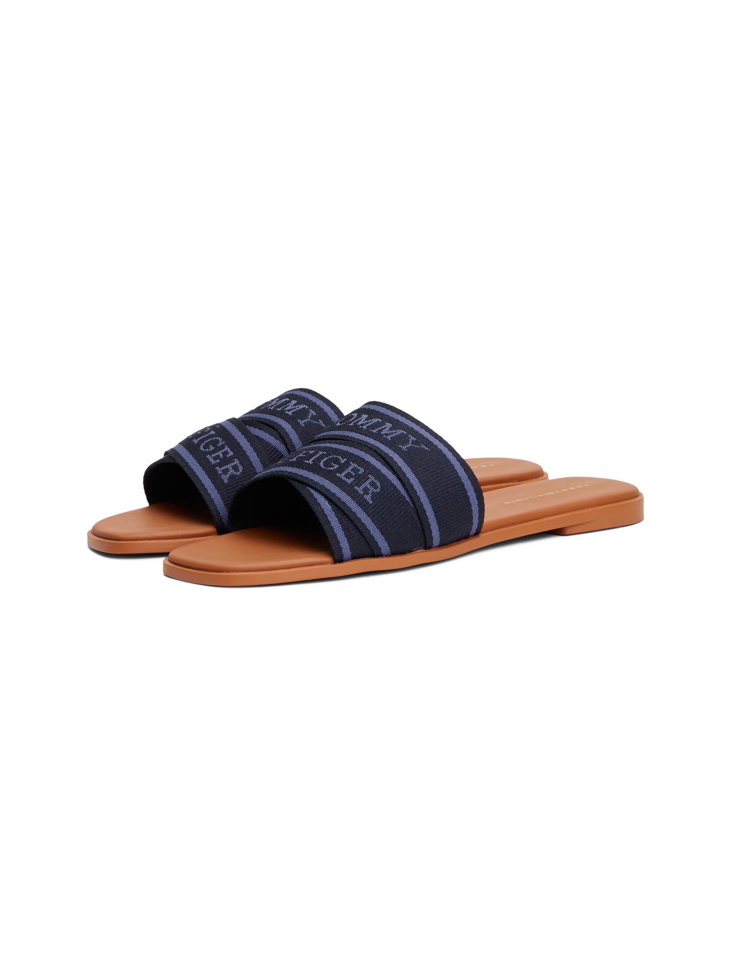 Tommy Hilfiger Pantolette »TOMMY HILFIGER WEBBING MULE«  , Blockabsatz, Sommerschuh, Bequemschuh, Flats mit Logoschriftzug
