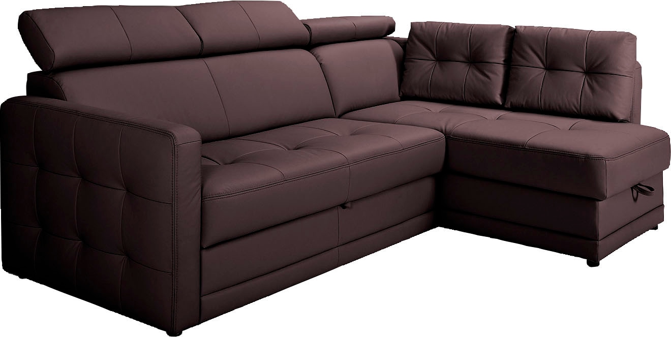 exxpo - sofa fashion Ecksofa »Arles, Federkern, OTTOs Choice, zeitlos, Breite 225cm, L-Form« wahlweise mit Bettfunktion und Bettkasten, inkl. Kopfteilverstellung
