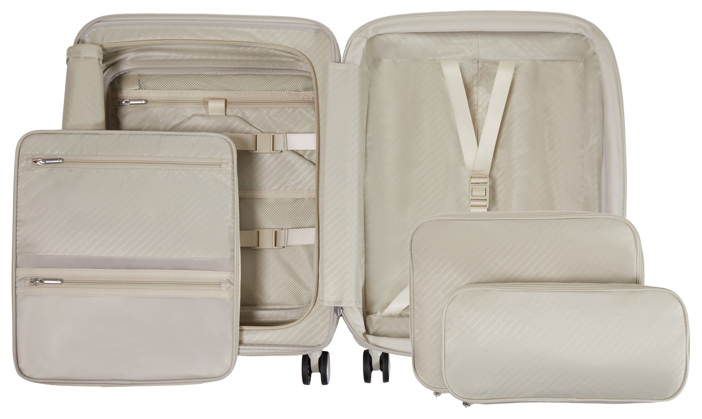 Samsonite Hartschalen-Trolley »PARALUX, verschiedene Größen und Farben« 40 l 4 Rollen Reisegepäck mit Frontfach Packwürfel Trennpolster