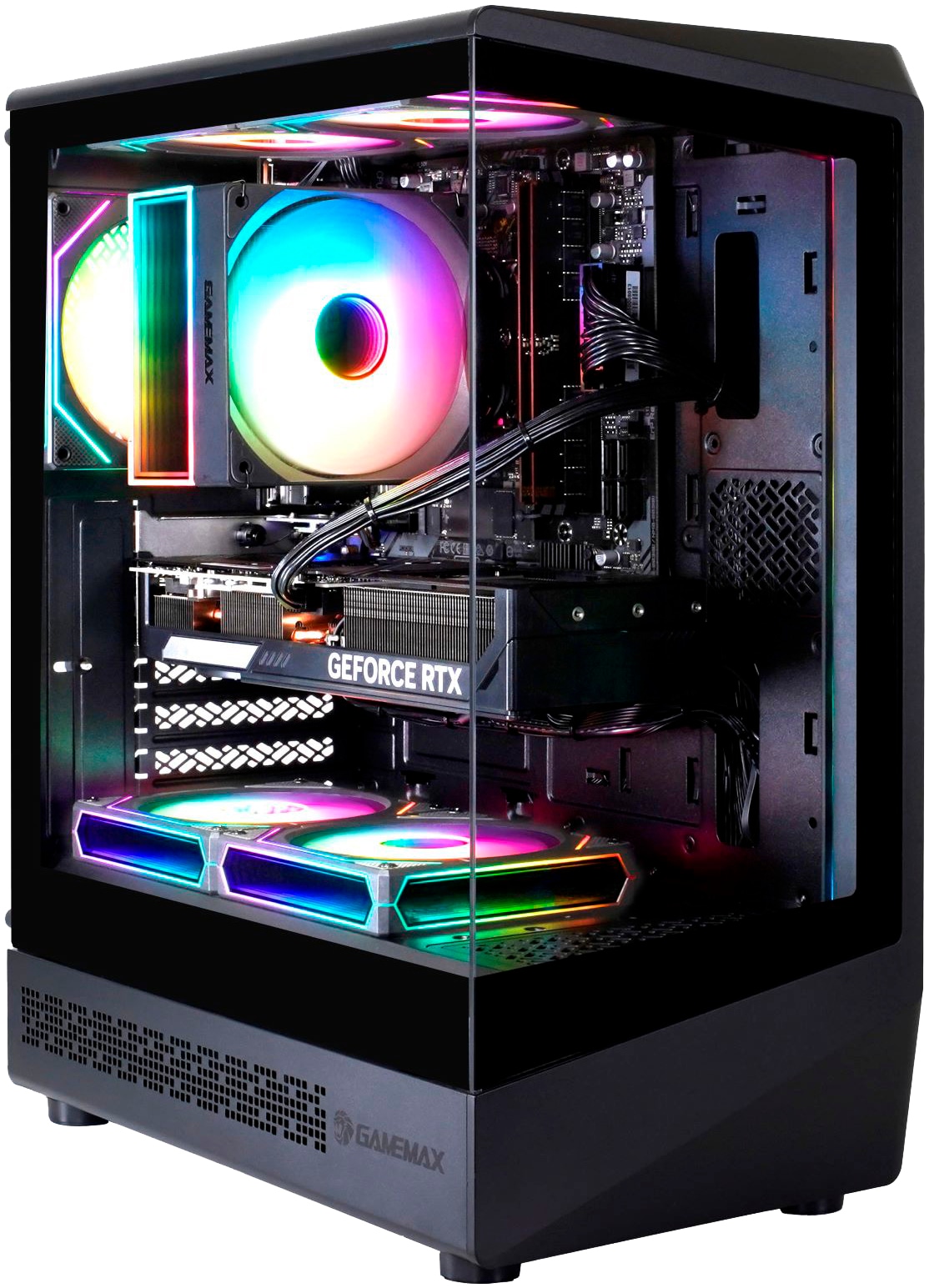 GAMEMAX Gaming-PC-Komplettsystem »MegaDeal VISTA COC 2853 AMD Ryzen 7 5700X 16GB 480GB SSD RTX 5060« 27 ″ AMD Ryzen 7 GeForce RTX 5060 16 GB RAM 480 GB SSD Windows 11 + MSI PRO MP272L LCD-Monitor, 68,6cm (27")