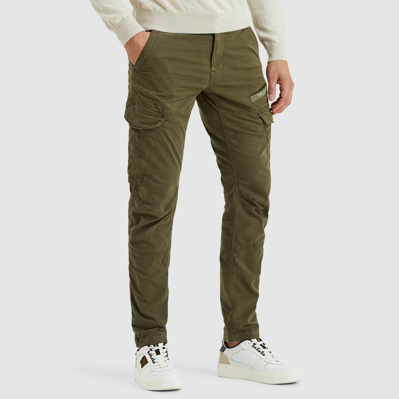 PME LEGEND Cargohose »Nordrop Stretch Twill«  mit Logo Stickerei