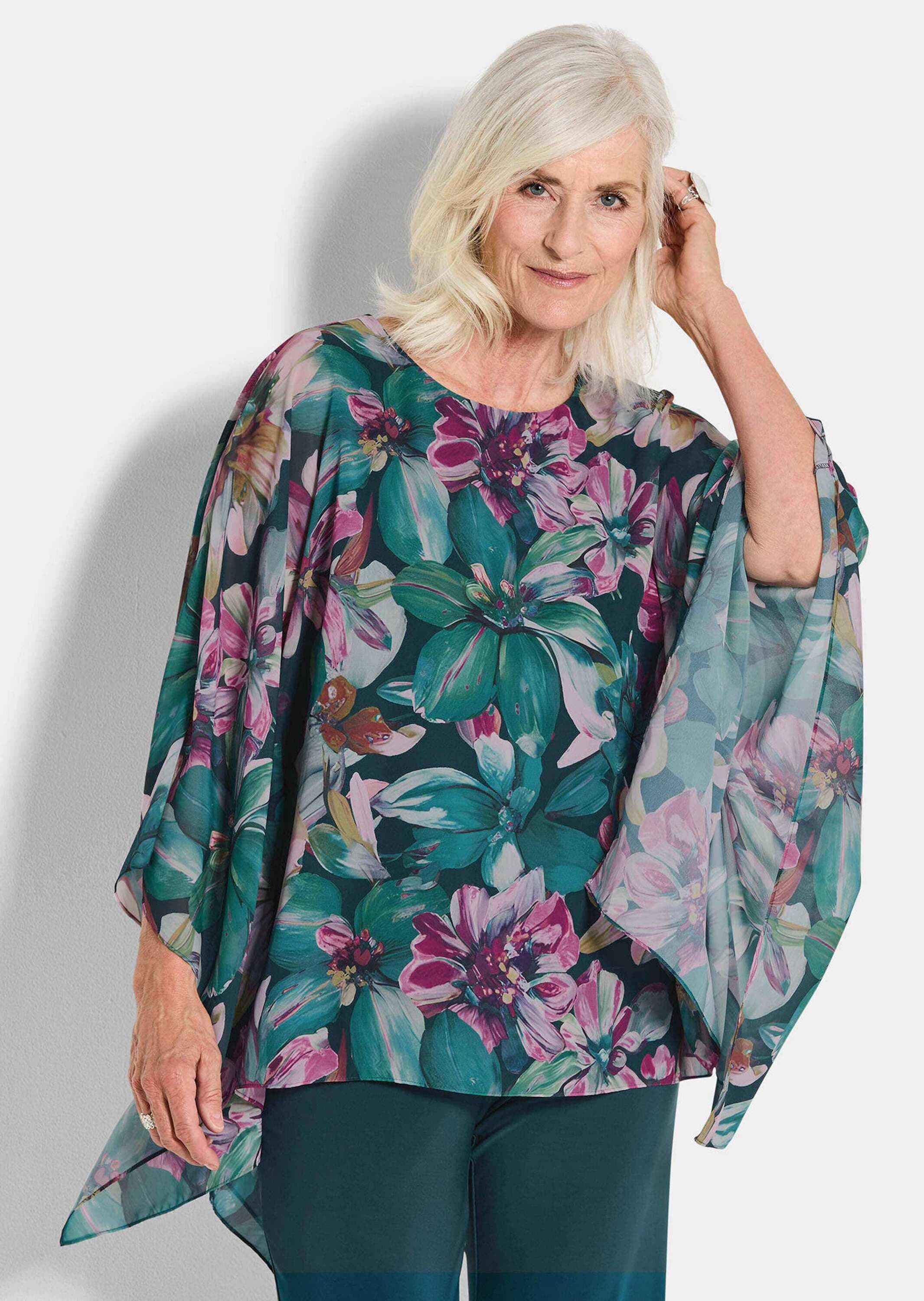 GOLDNER Tunika »Blusenshirt mit Überwurf aus Chiffon«