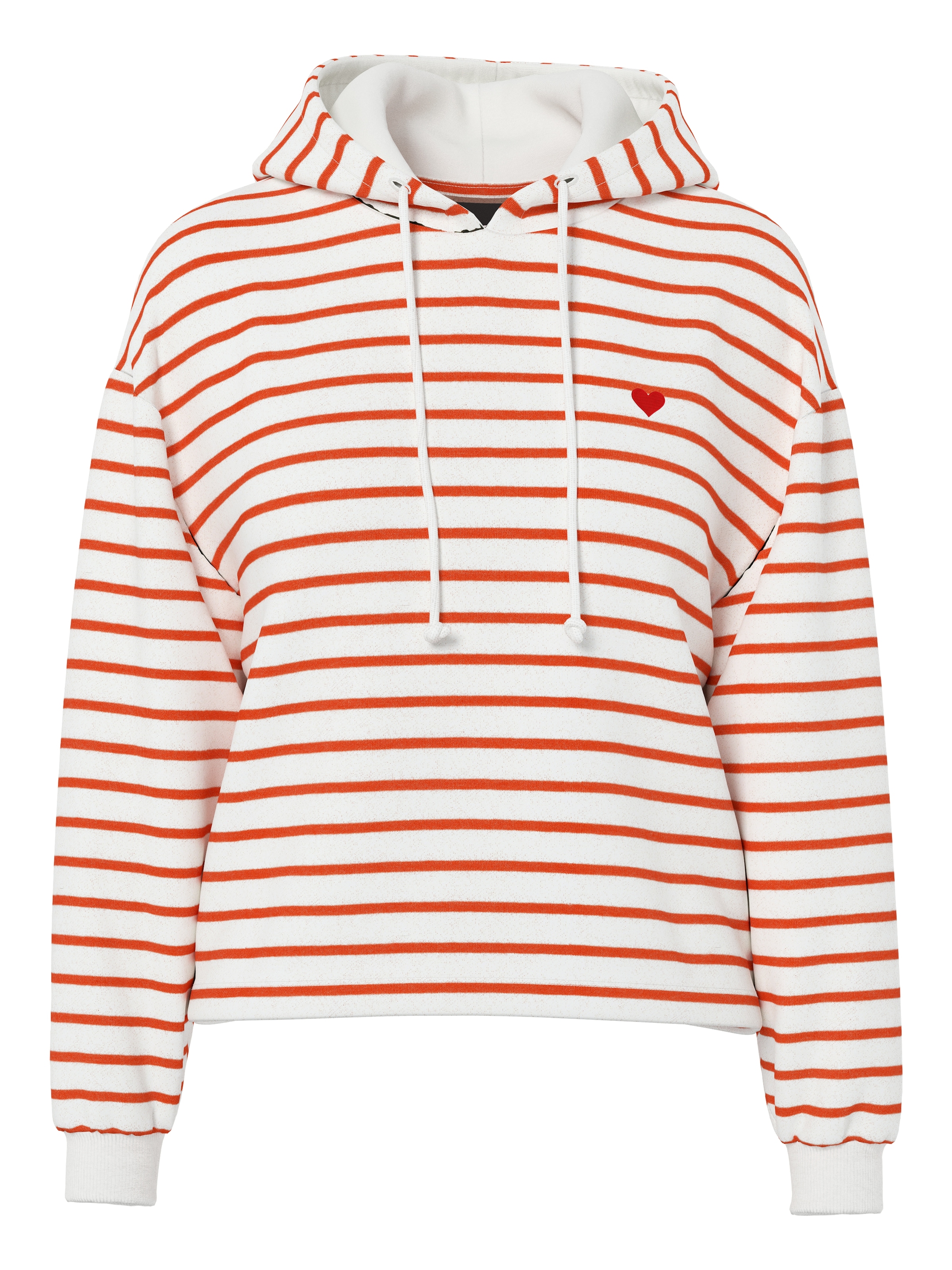 pieces Kapuzensweatshirt »PCCHILLI LS HOODIE STRIPES EMB NOOS BC«, Baumwollmischung, regular fit
