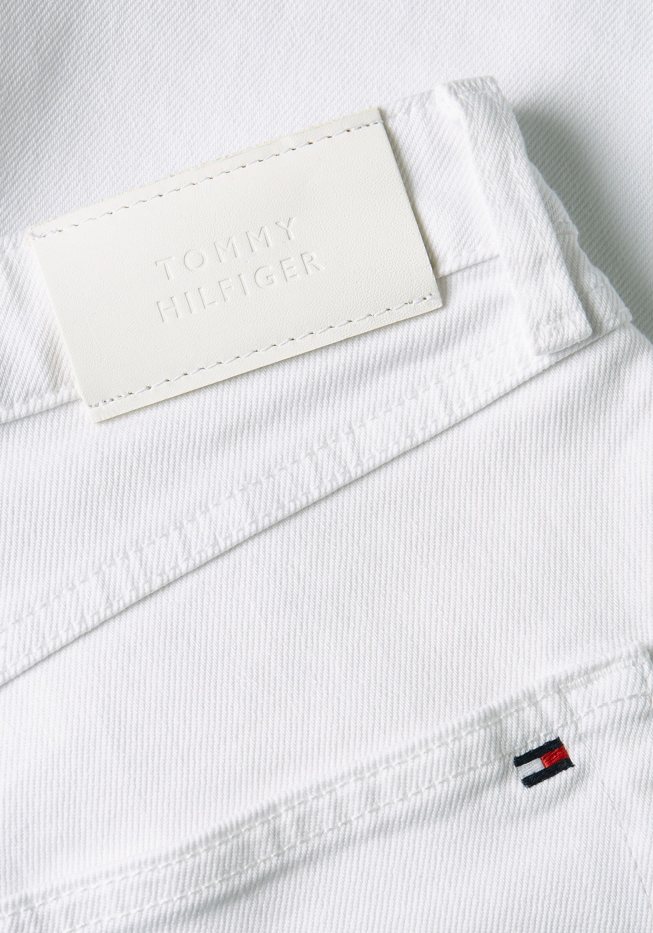 Tommy Hilfiger Shorts »DNM STRAIGHT SHORT HW WHITE«, in Unifarbe