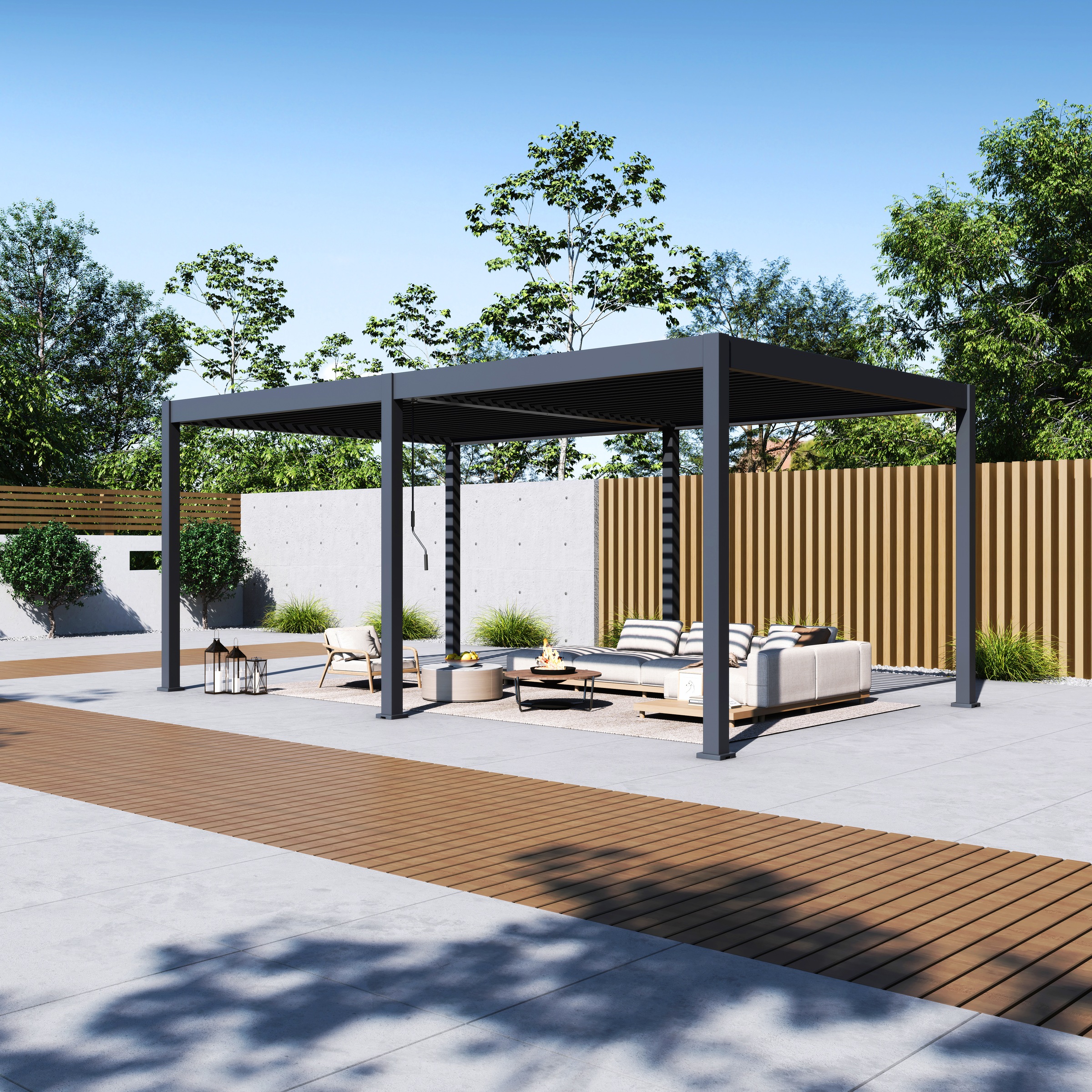 Paragon Outdoor Pergola Grand Tuscan 1220   inkl. Lamellendach   599,2x370x256cm