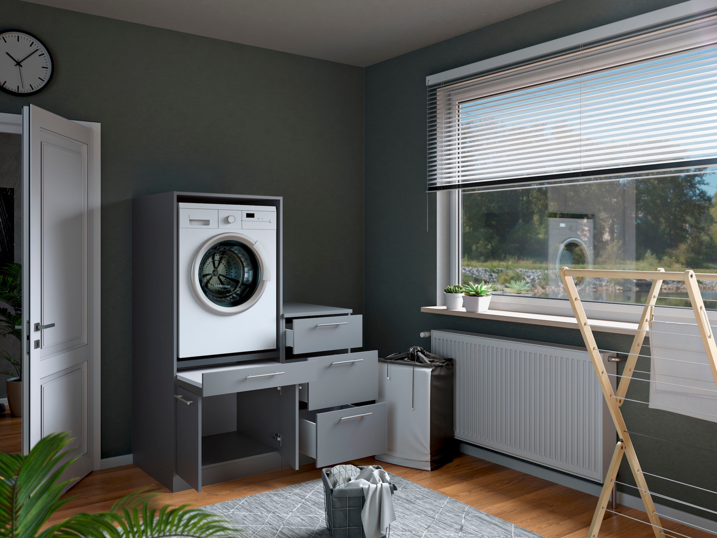 Laundreezy Mehrzweckschrank-Set »Laundreezy, 2-tlg. Mehrzweckschrank-Set B/H/T 118/162/68 cm« 2 Stk. tlg.