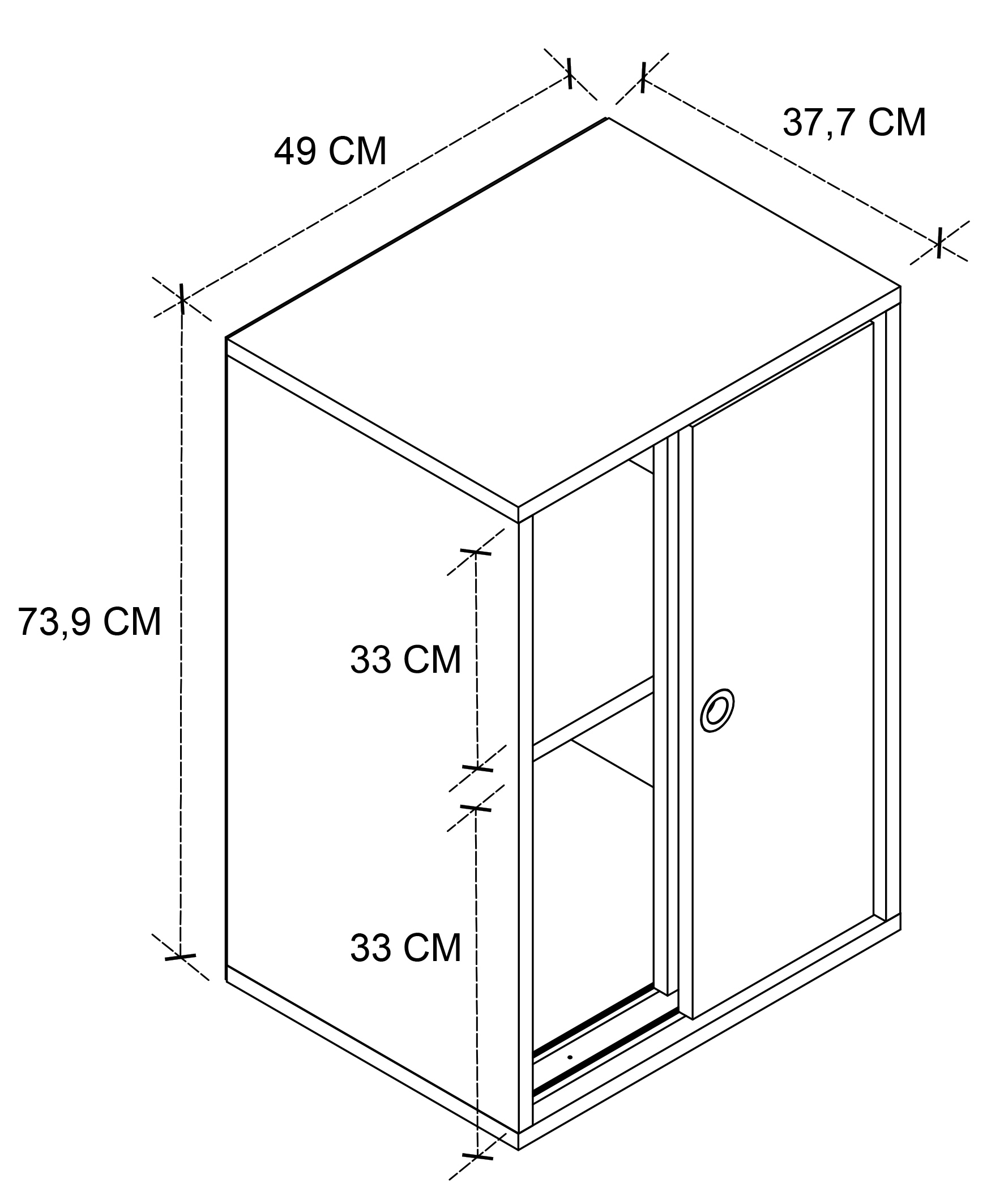 VCM Aktenschrank »Büroschrank Schiebetüren Aktenschrank Ulas 2fach« 1 Stk. tlg.