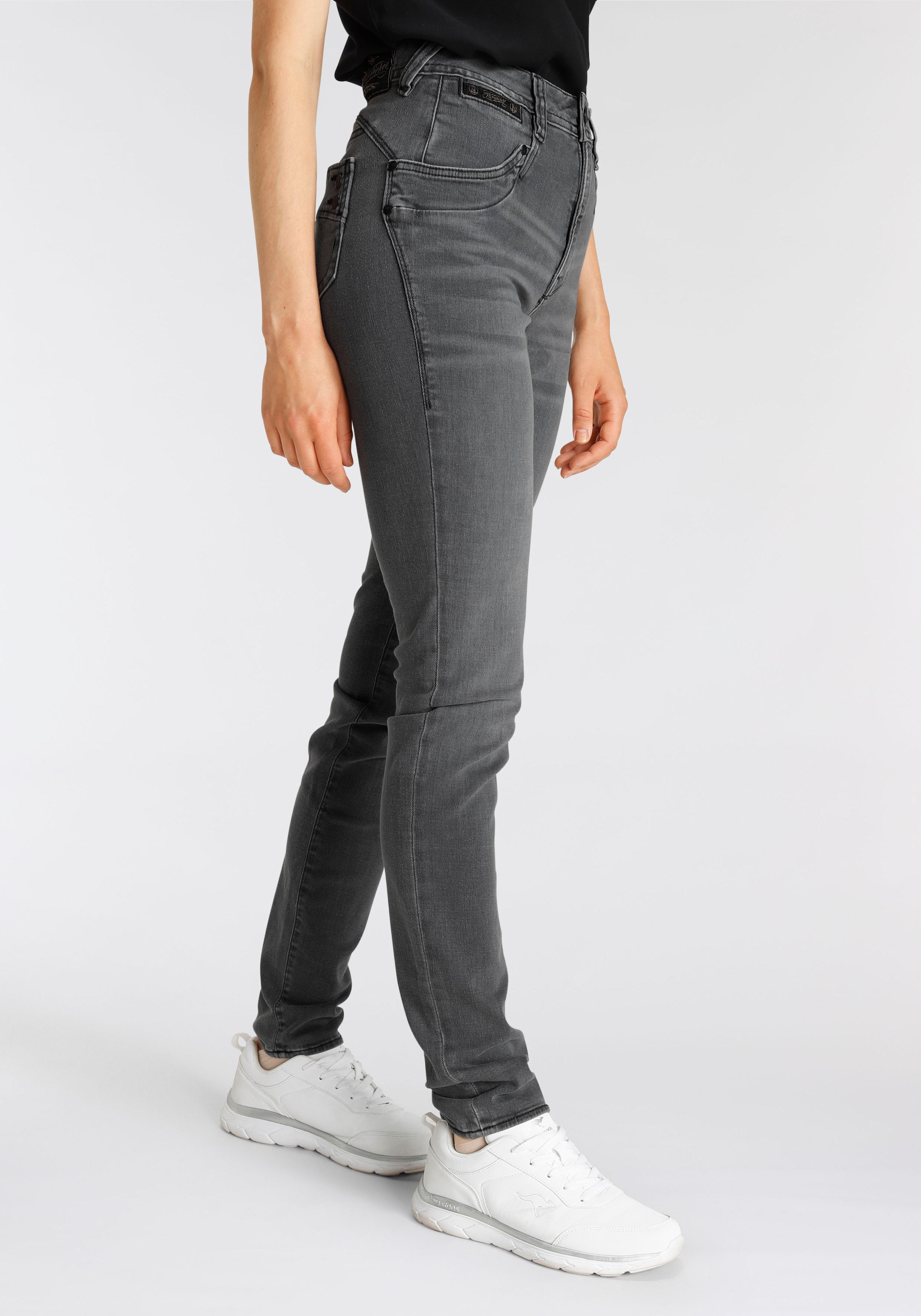 Herrlicher High-waist-Jeans dank bei umweltfreundlich ORGANIC Kitotex HI SLIM TOUCH«, DENIM »PIPER ♕ Technologie CASHMERE