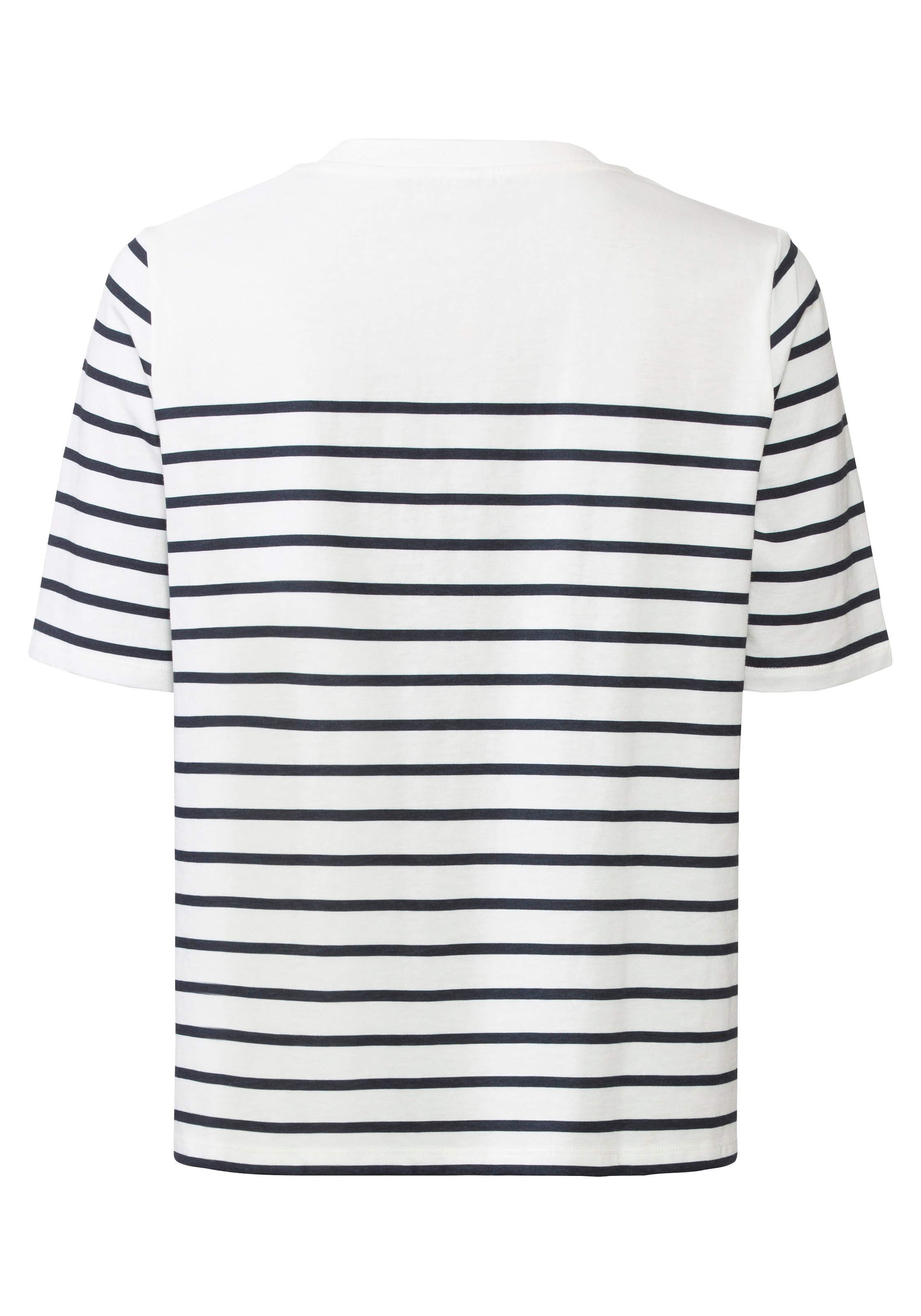 LASCANA T-Shirt mit Streifen, Kurzarmshirt aus Baumwolle, schlanke Optik, Basic