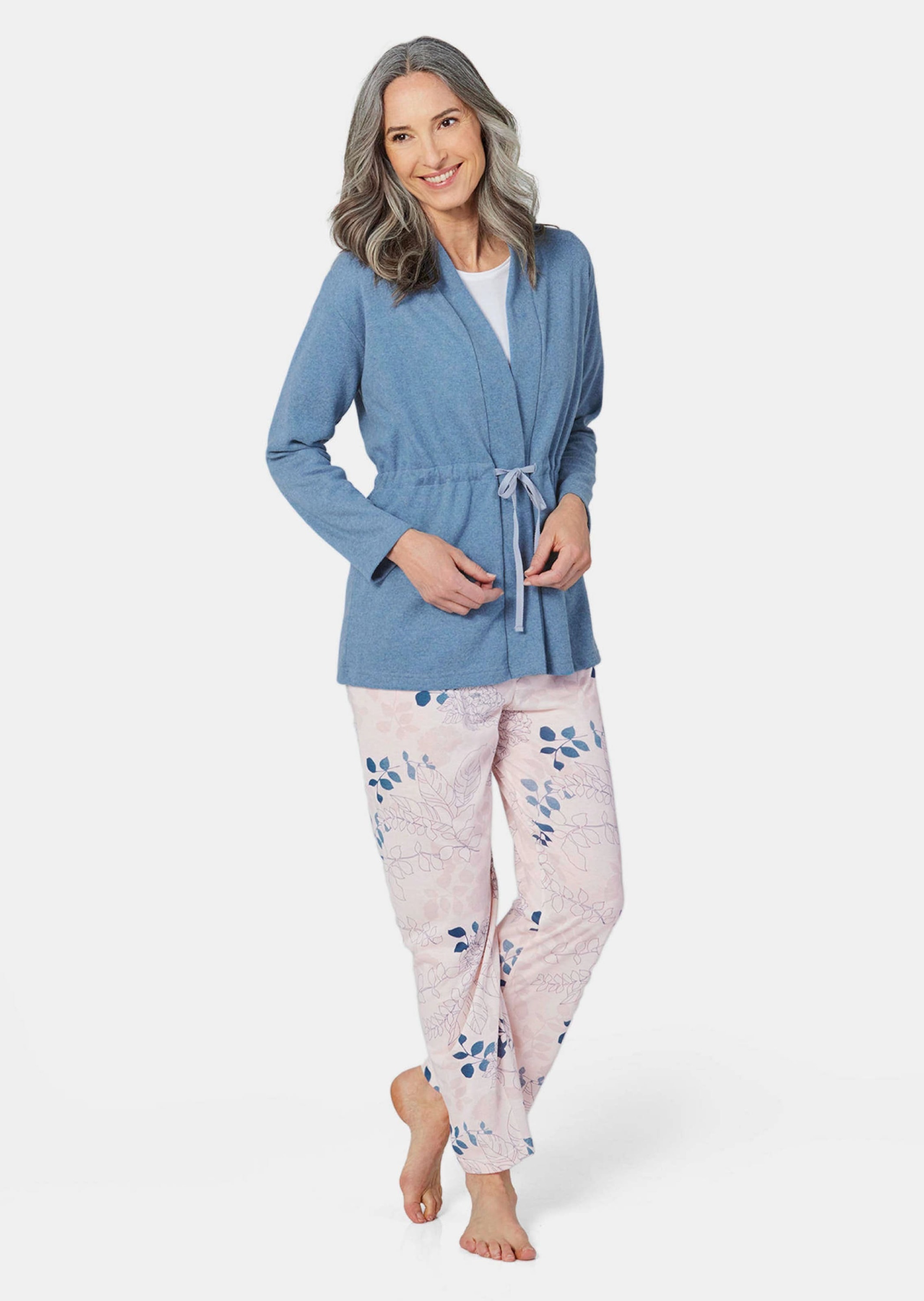 GOLDNER Hausanzug »Leichte Fleecejacke mit Bindeband«