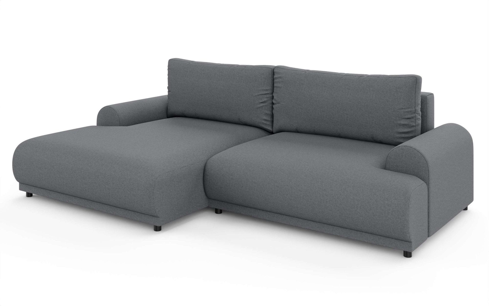 INOSIGN Ecksofa »Marsby, mit Bettfunktion und Bettkasten, Maße: B/H/T 242/65/145 cm«, L-Form mit Wellenunterfederung, Recamiere links oder rechts bestellbar