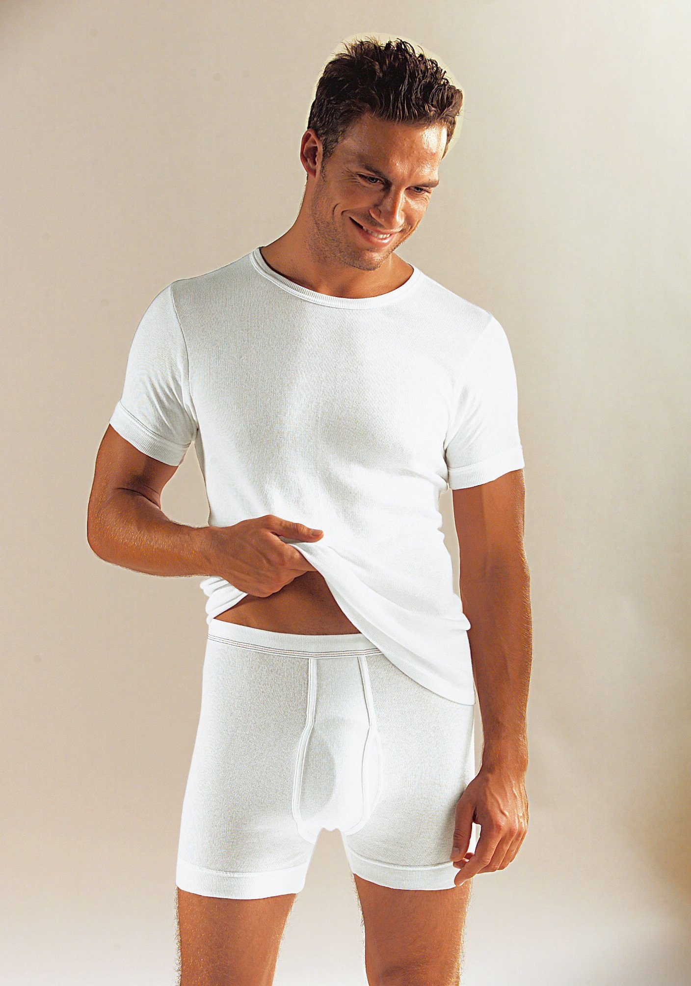 Clipper Unterhemd, (3 St.), schlichtes Basic für jeden Tag - in Feinripp,  Unterziehshirt, T-Shirt bei ♕