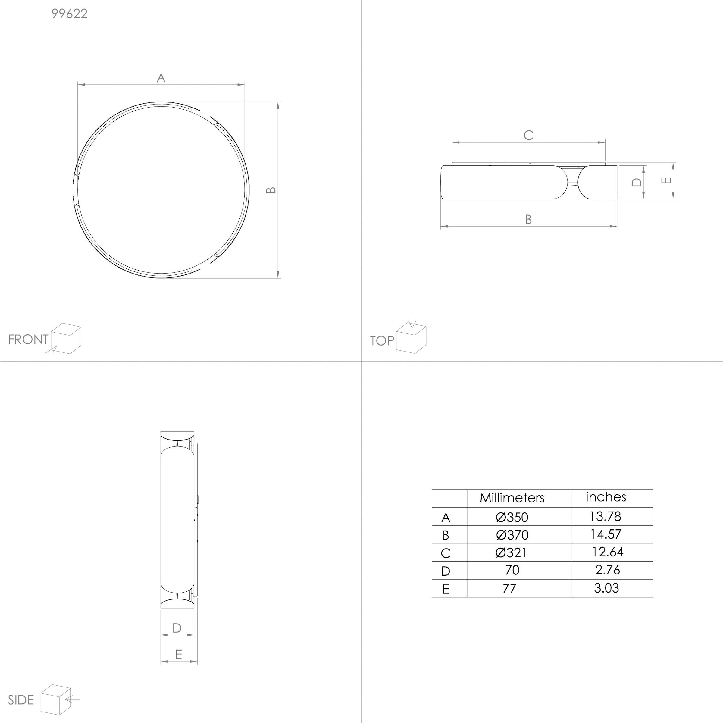 EGLO LED Deckenleuchte »VALCASOTTO Deckenlampe - Stahl, Holz - LED - 20W - IP20« LED-Modul 1 Stk. Warmweiß Wohzimmerlampe, Esszimmerlampe, Flur, Schlafzimmer, H7,5 x Ø37 cm
