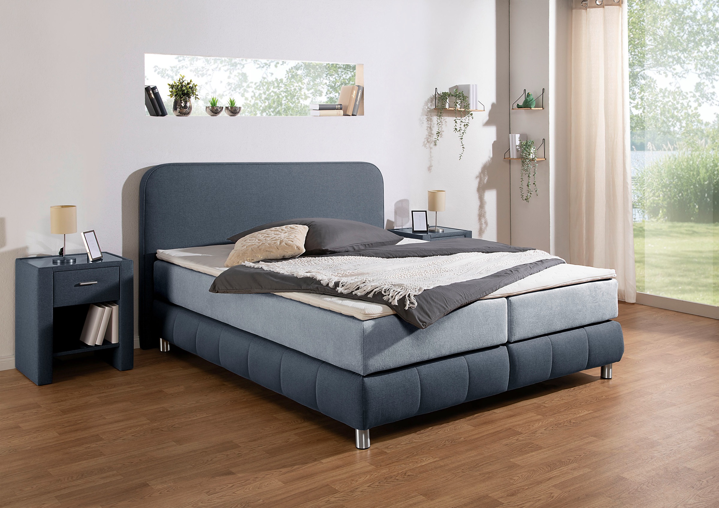 Home affaire Boxspringbett »Cesson, in verschiedenen Breiten«, inkl. Topper, wahlweise in H2, H3 oder H4 erhältlich