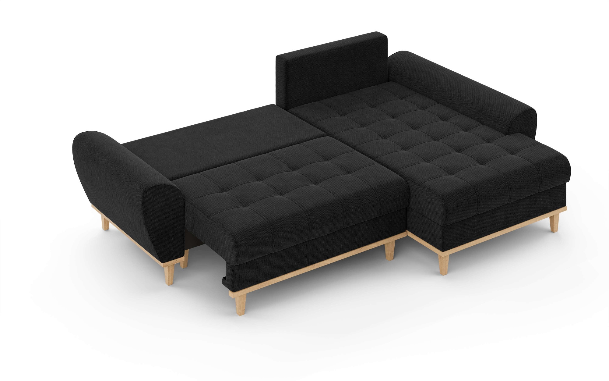 Home affaire Ecksofa »Ahrdorf mit Bettfunktion und Bettkasten, Maße: B/H/T 268/86/175 cm«, L-Form mit 3 Rückenkissen und moderne gerundete Armlehnen