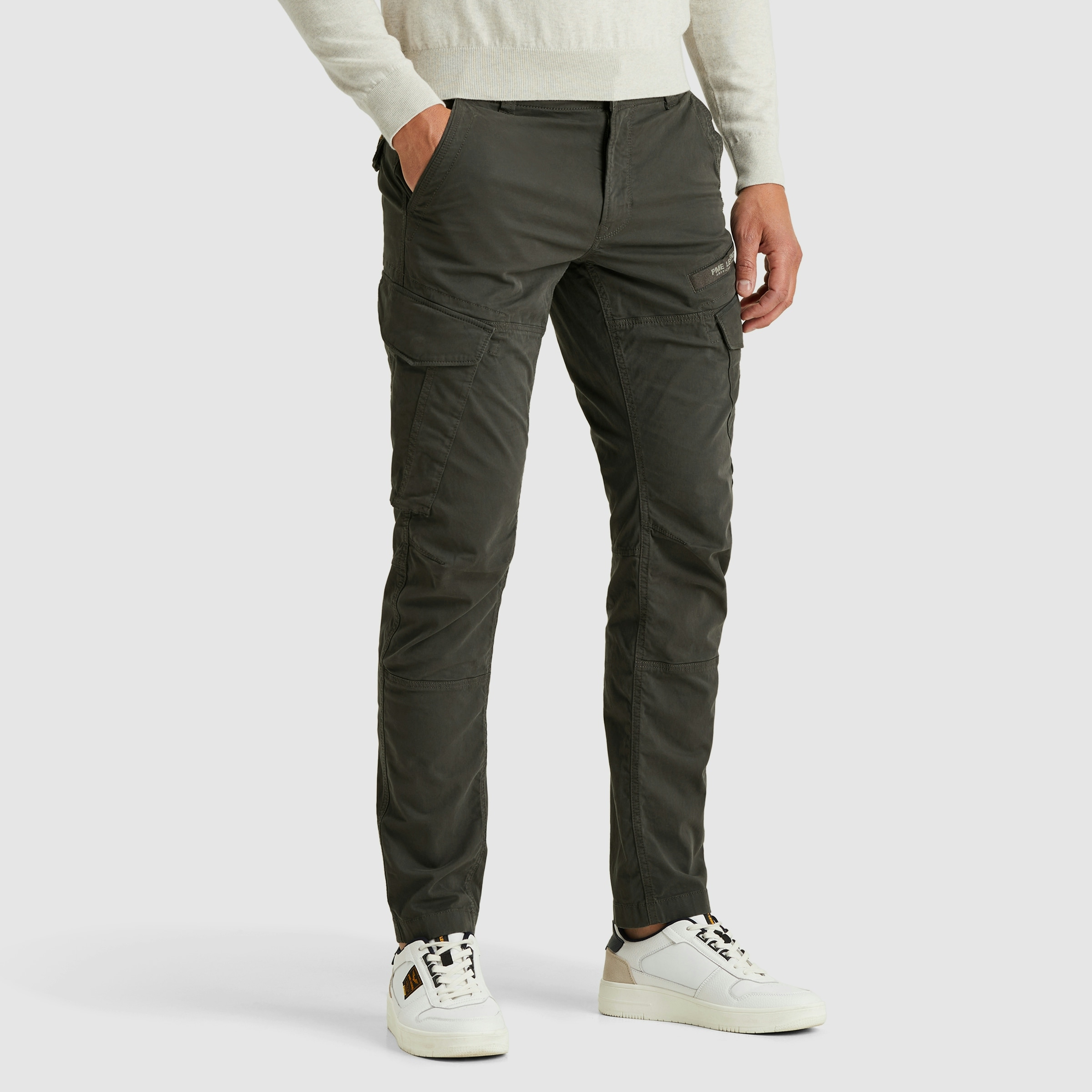 PME LEGEND Cargohose »Nordrop Stretch Twill«  mit Logo Stickerei