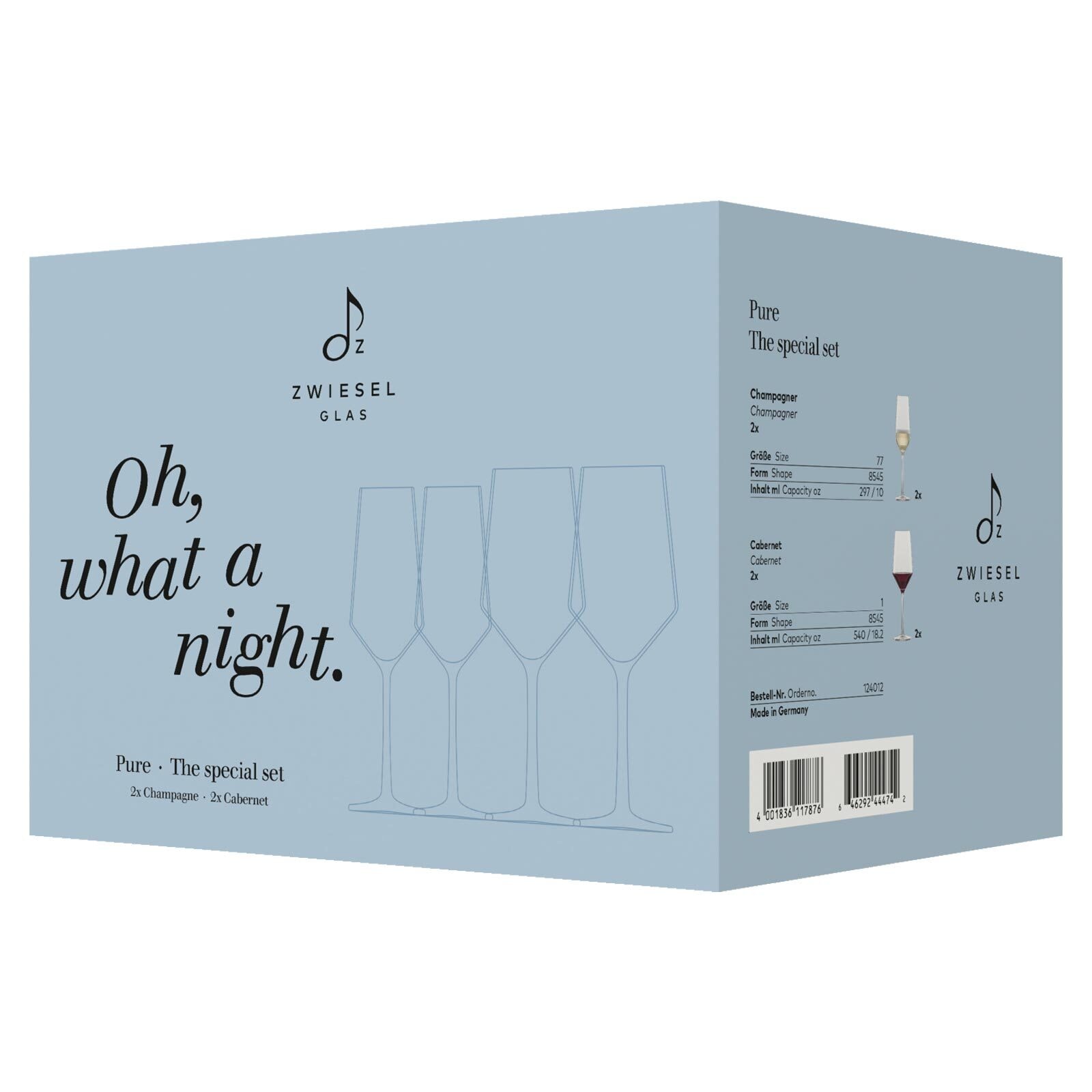 Zwiesel Glas Gläser-Set »Date Night Set Pure 4er Set transparent« Spülmaschinengeeignet