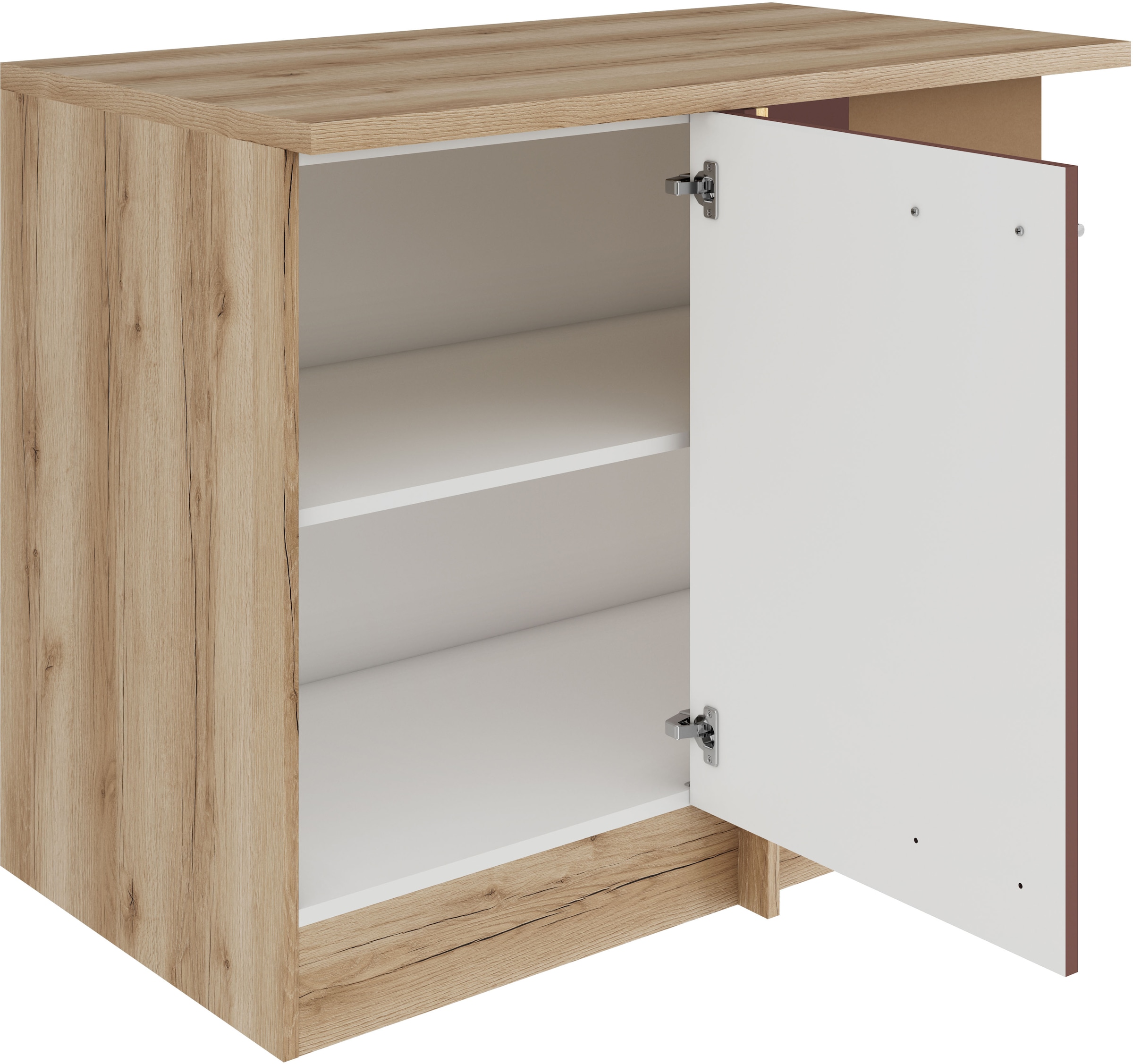 OPTIFIT Eckunterschrank »Bella« Breite 100 cm, Türanschlag wechselbar