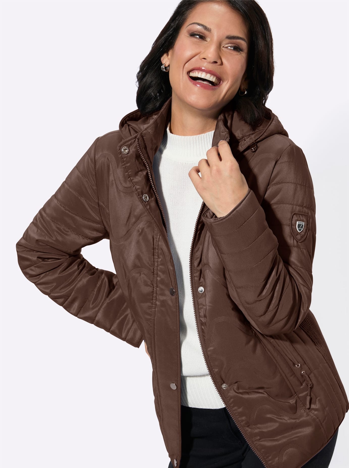 Casual Looks Steppjacke mit Kapuze