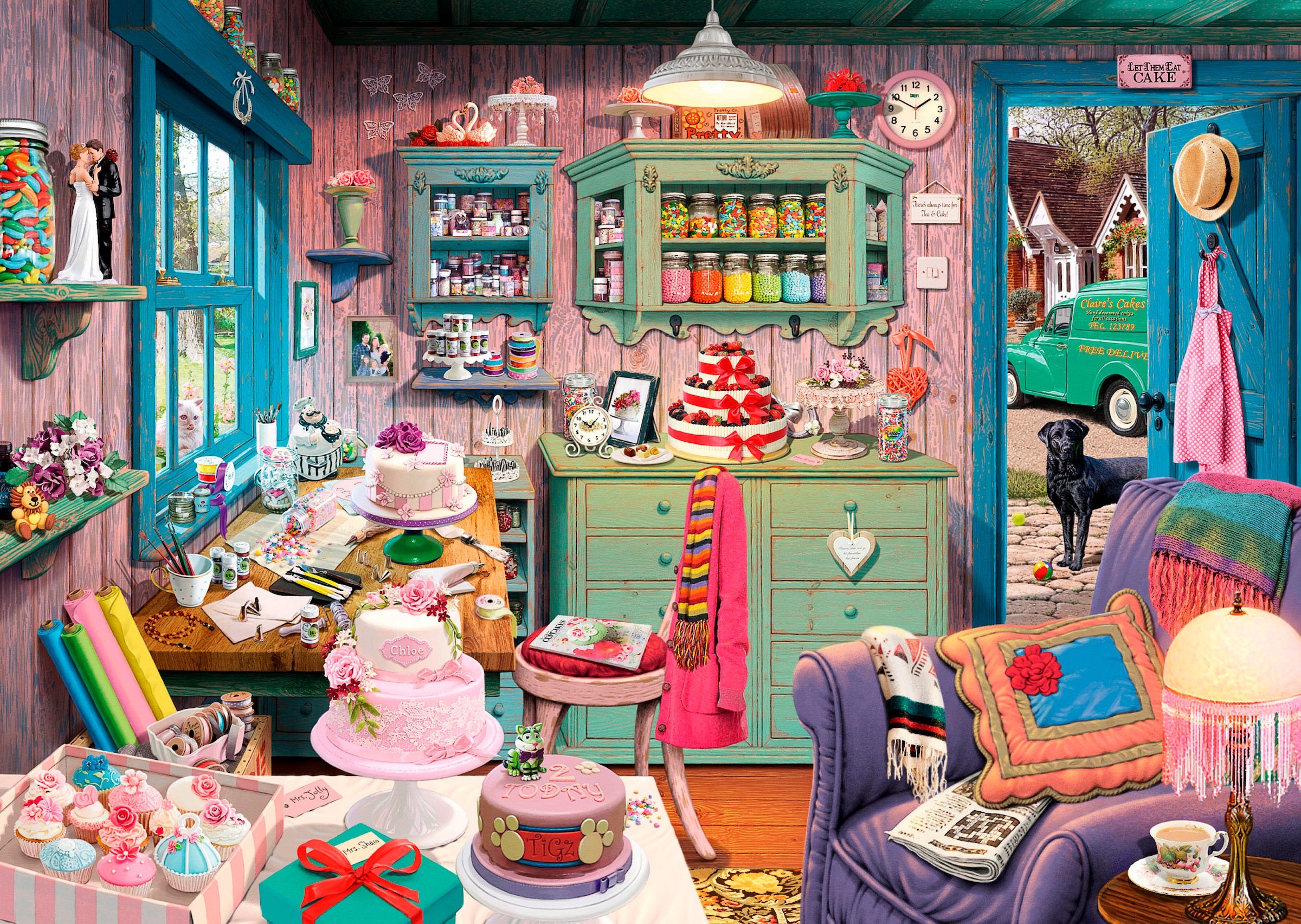 Schmidt Spiele Puzzle »Secret, Großmutters Stube von Steve Read«, (1000 tlg.), Made in Germany