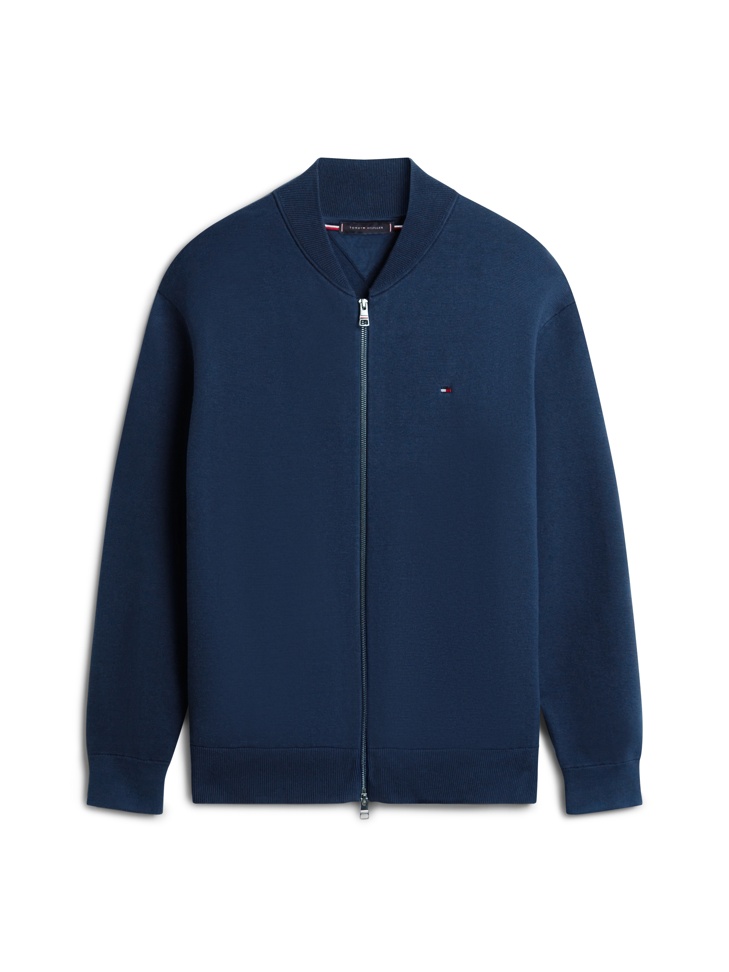 Tommy Hilfiger Cardigan »FULL MILANO BASEBALL« mit feiner Struktur, normale Passform