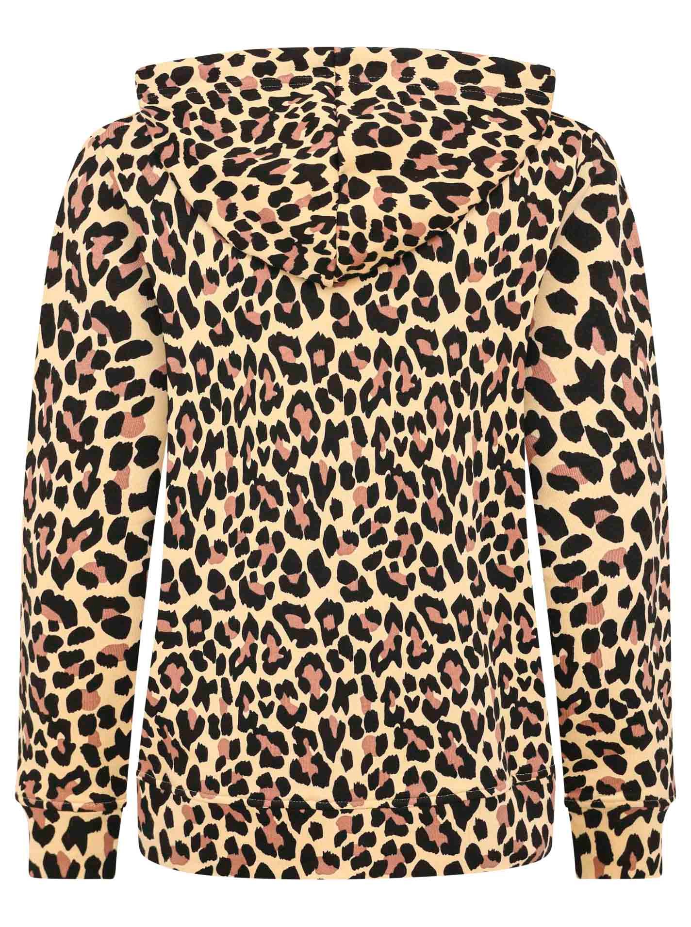 Zwillingsherz Hoodie »"Leo AOP"«, Leo-Design, V-Ausschnitt, Kapuze