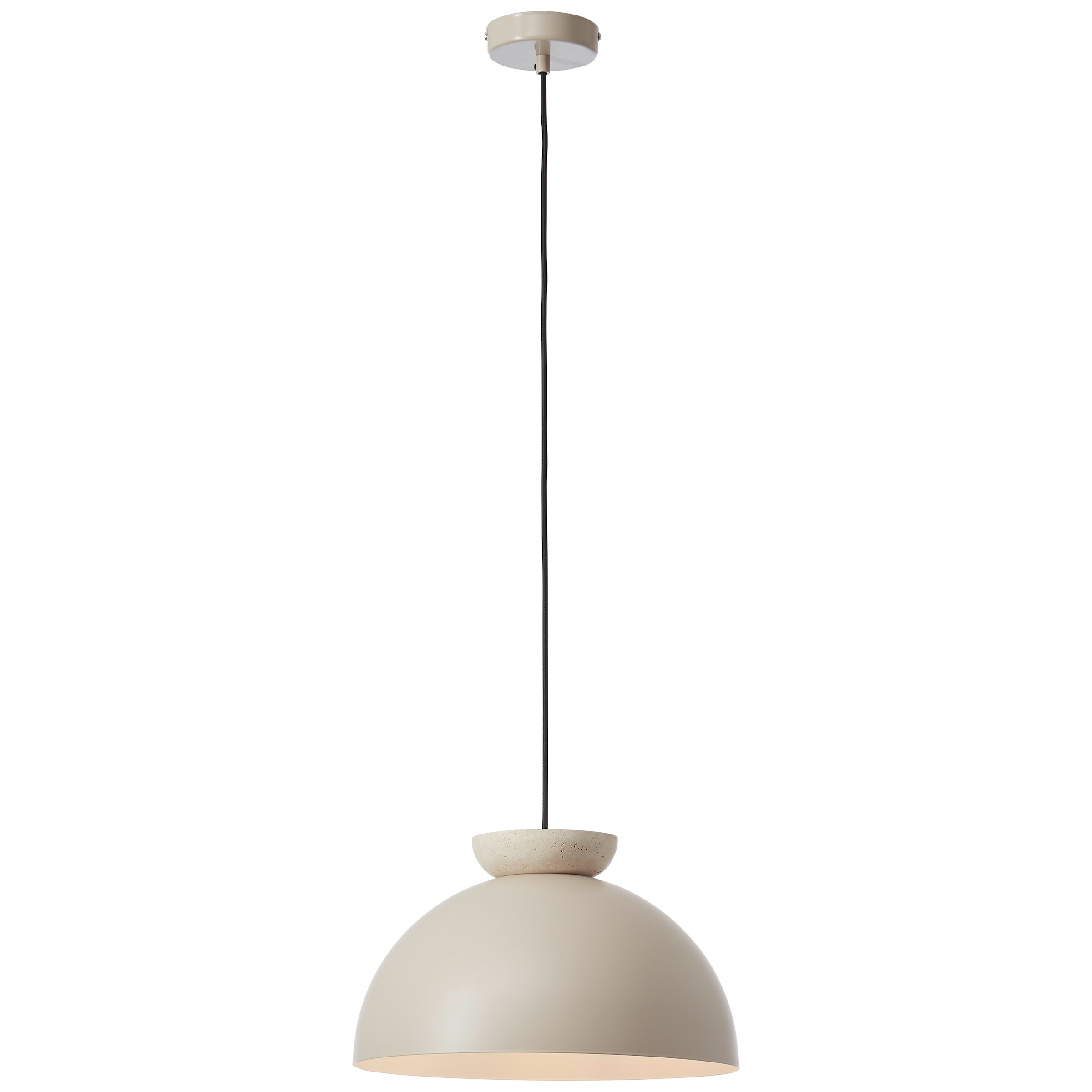 Brilliant Pendelleuchte »Nalam« E27 1 Stk. 173 x 35 cm, E27, kürzbar, Metall/Travertin, beige