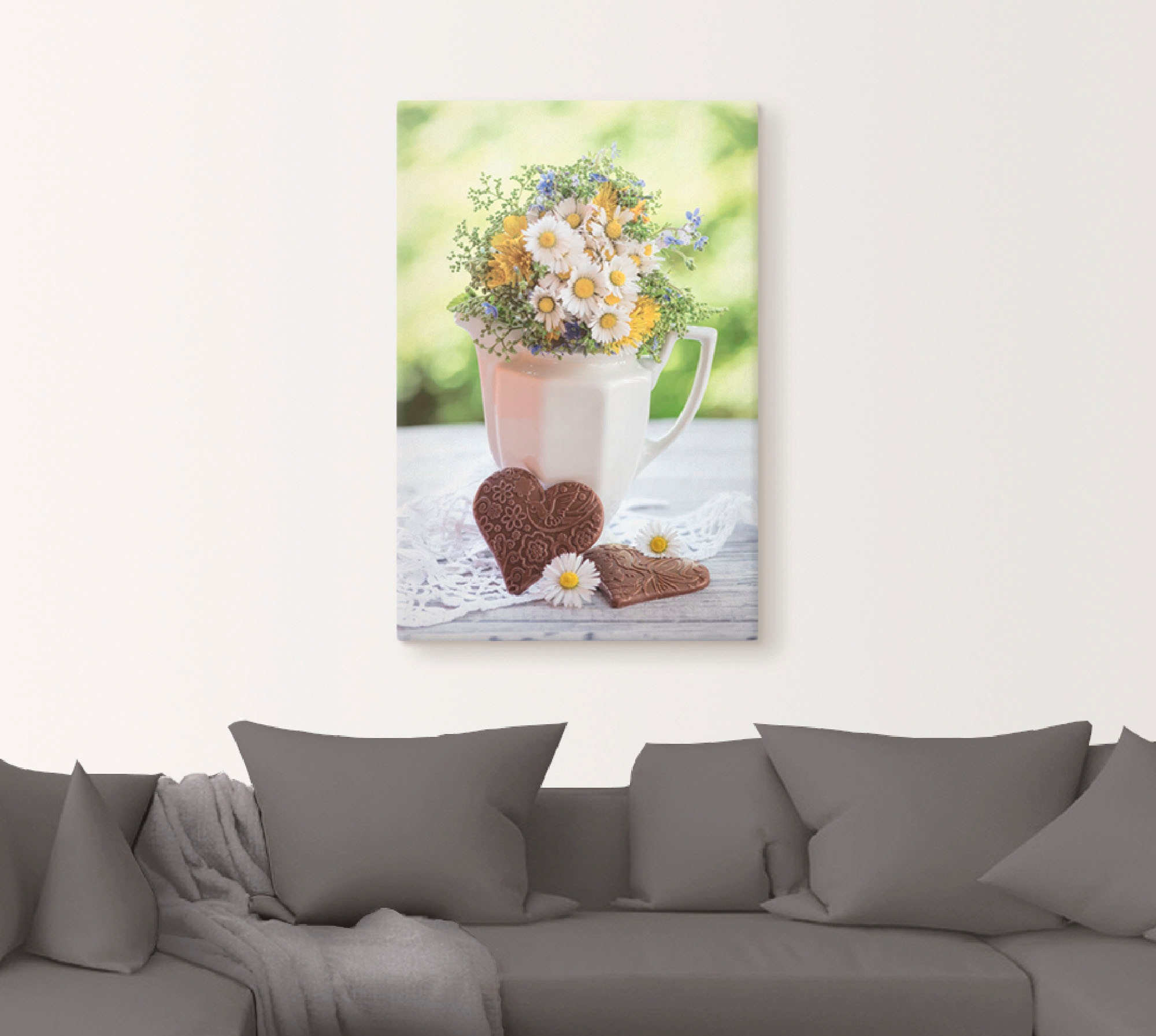 Artland Leinwandbild »Aus Liebe zum Frühling« Vasen & Töpfe 1 Stk. tlg. als Alubild, Outdoorbild, Leinwandbild, Wandaufkleber, versch. Größen