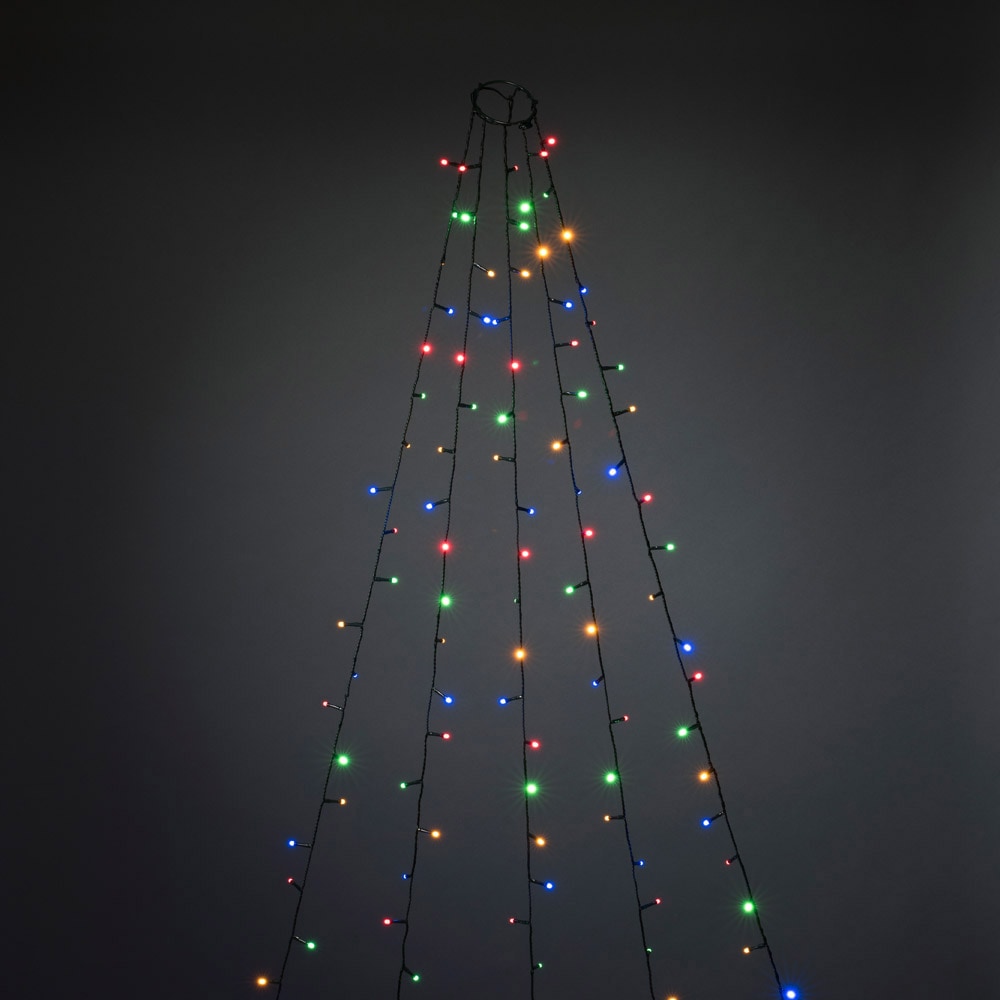 KONSTSMIDE LED-Baummantel »Weihnachtsdeko, Christbaumschmuck«, Ring Ø 8, 5  Stränge à 40 multicolour Dioden, gefrostet, vormontiert günstig online  kaufen