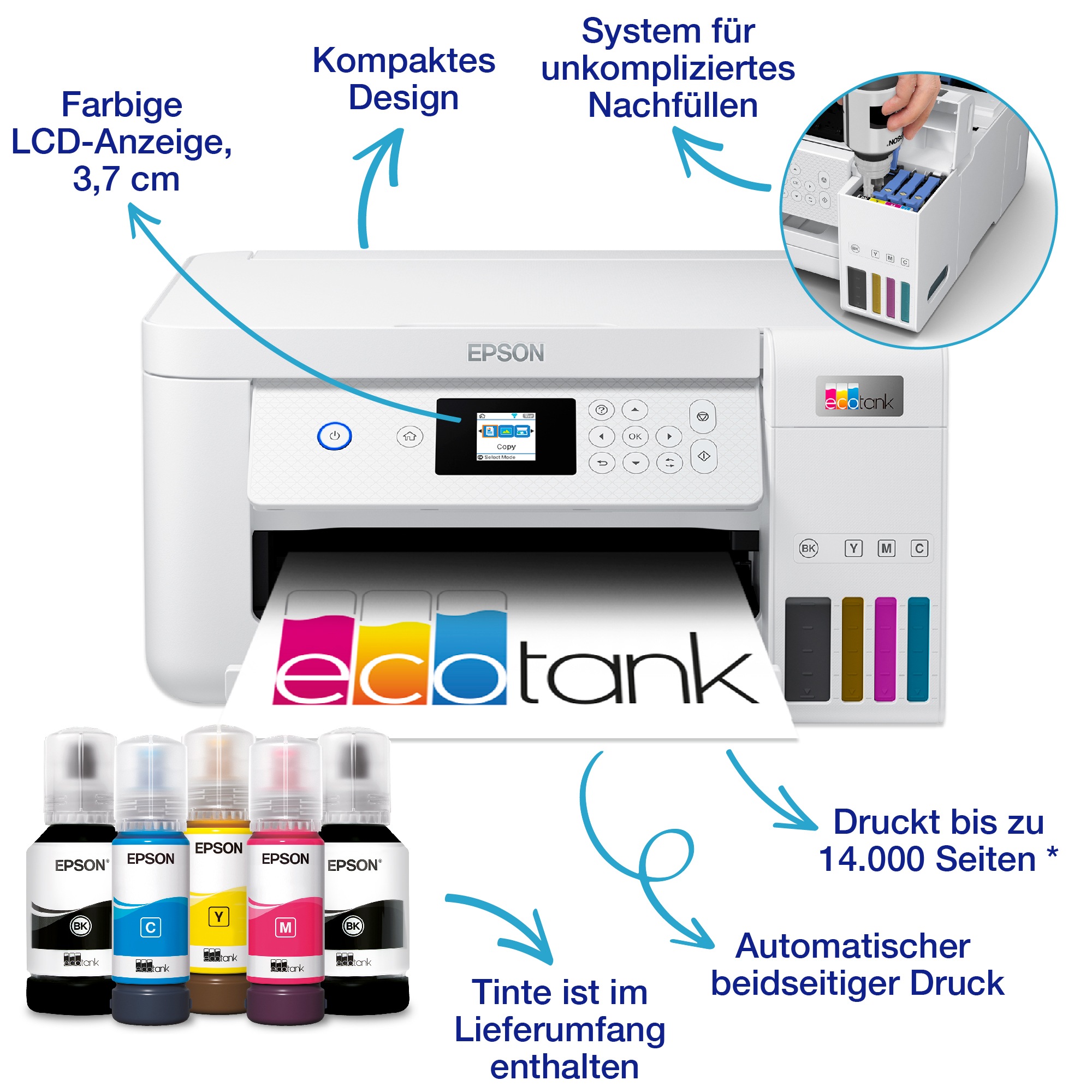 Epson Tintenstrahldrucker »EcoTank ET-2856«