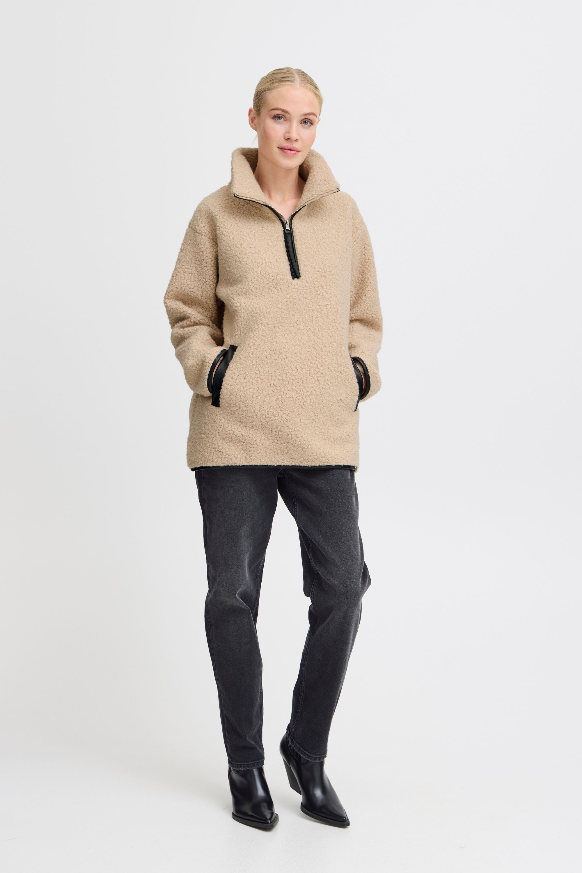 b.young Fleecepullover »Strickfleece-Pullover BYCIDAN PILE«