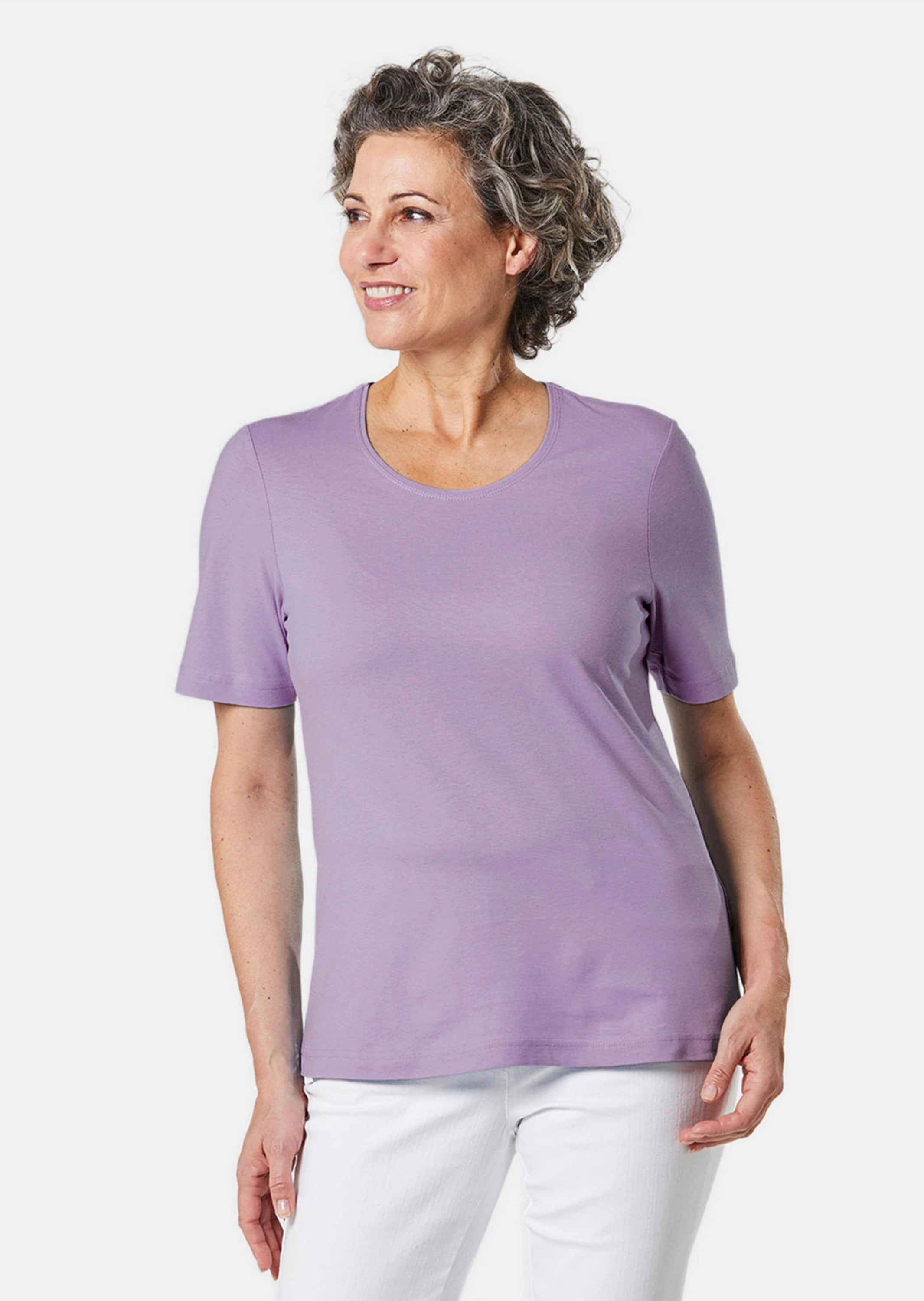GOLDNER Langarm-Poloshirt »T-Shirt Basic T-Shirt aus reiner Baumwolle«