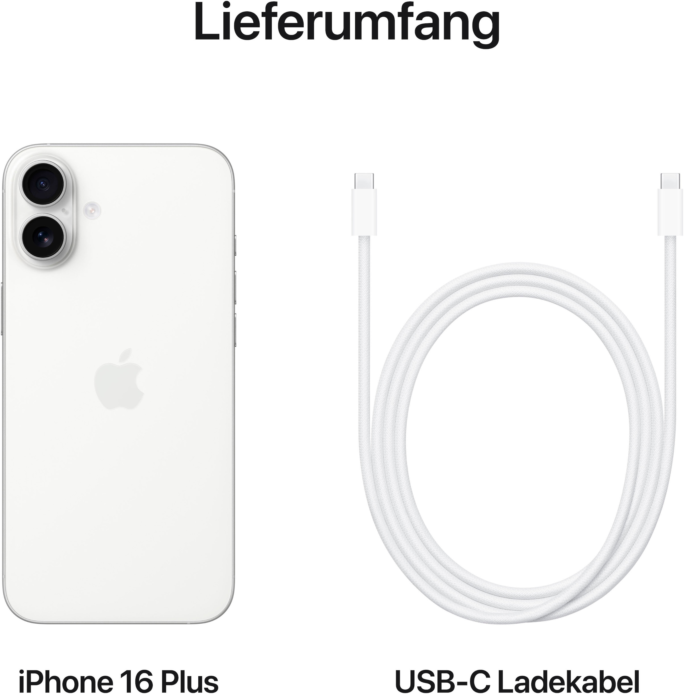 Apple Smartphone »iPhone 16 Plus«, Weiß, 17 cm/6,7 Zoll, 48 MP Kamera