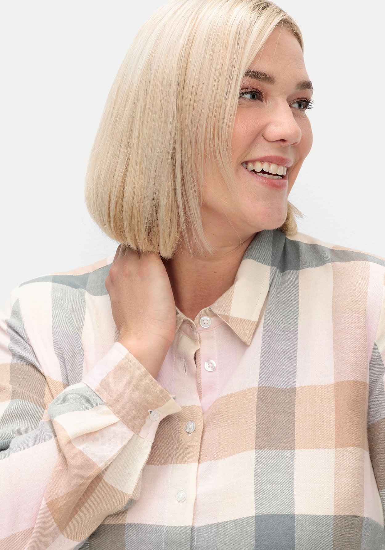 Sheego Flanellbluse »Flanellbluse mit Karomuster«
