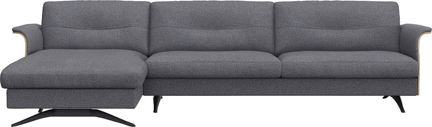 FLEXLUX Ecksofa »Glow, super bequem durch hochwertigem Sitzaufbau mit Federkern, L-Form« Modernes skandinavisches Design