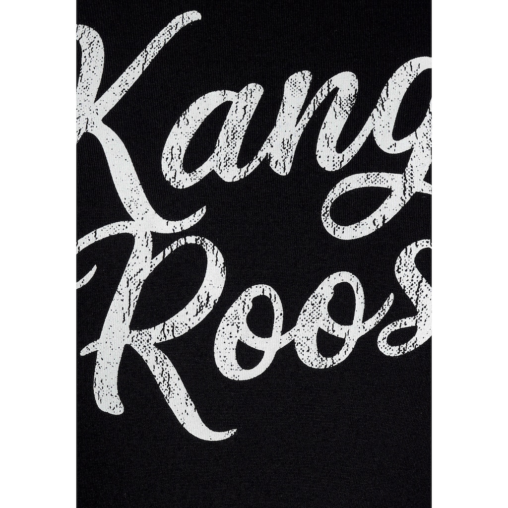 KangaROOS Spitzenshirt, mit Raglanärmeln und Markenschriftzug
