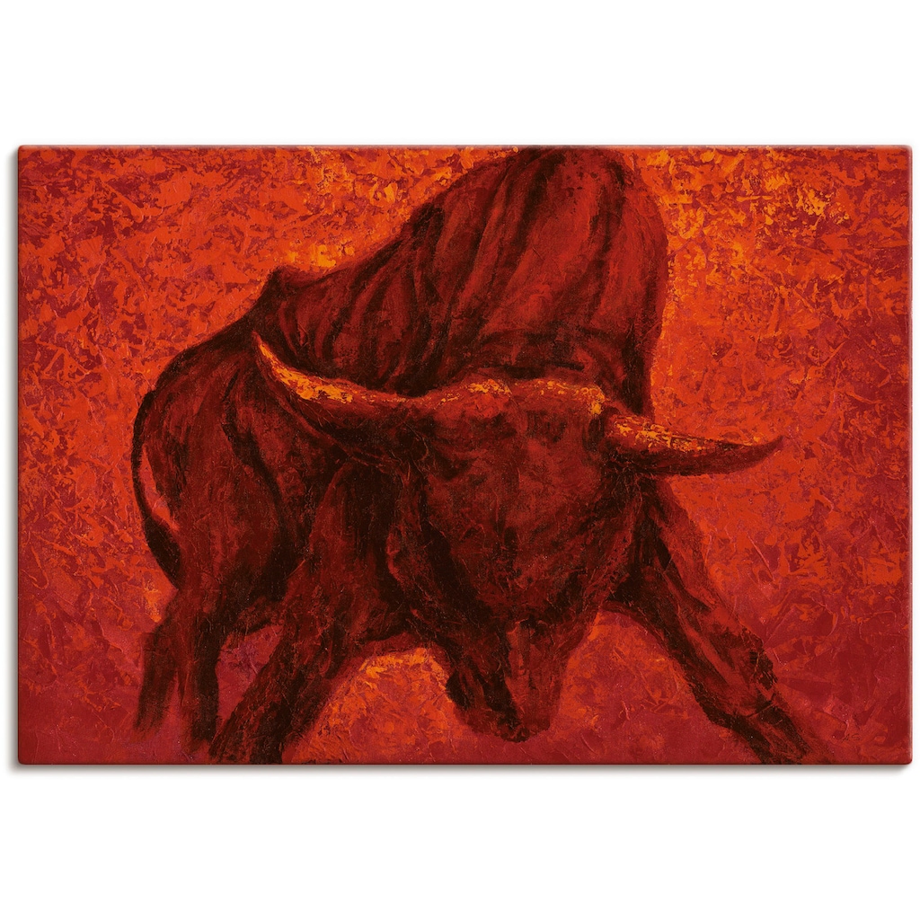 Artland Wandbild »Katalanischer Stier«, Wildtiere, (1 St.)
