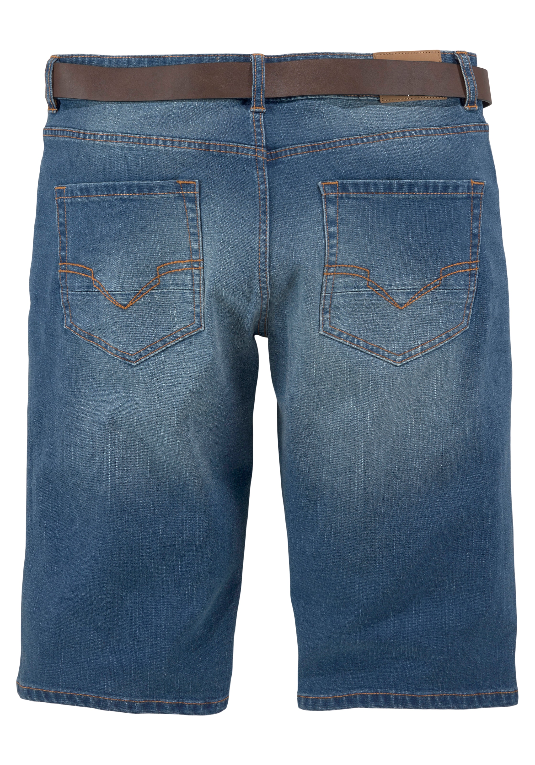 H.I.S Jeansbermudas »HANTZ«, (Set, 2 tlg., mit abnehmbarem Gürtel), Ökologische, wassersparende Produktion durch Ozon Wash