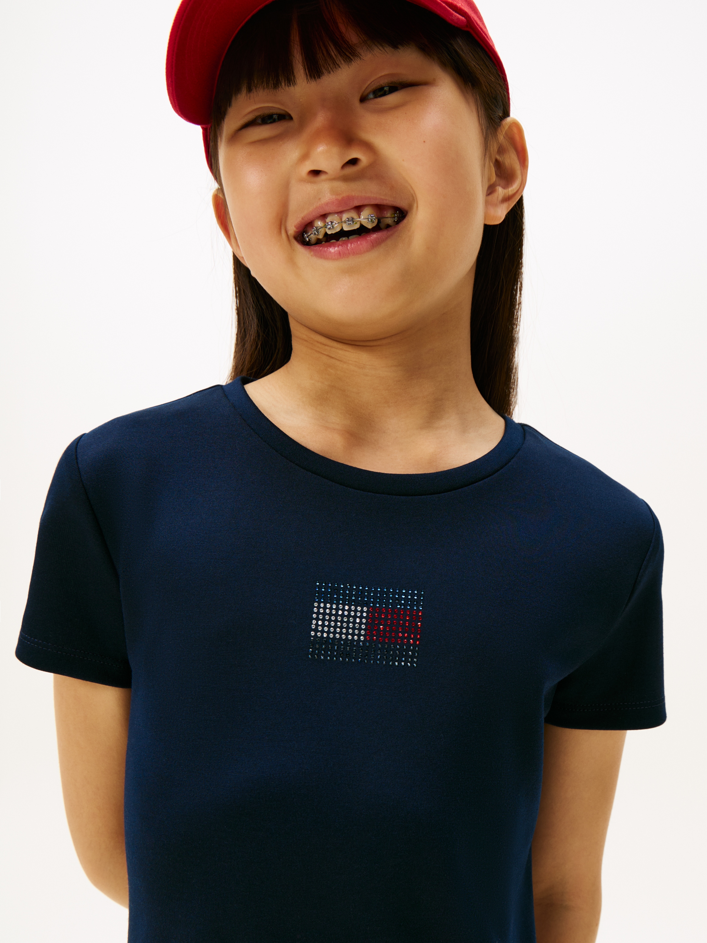 Tommy Hilfiger Shirtkleid »STRAIGHT PUNTO DRESS S/S« Ohne Tasche Kinder bis 16 Jahre