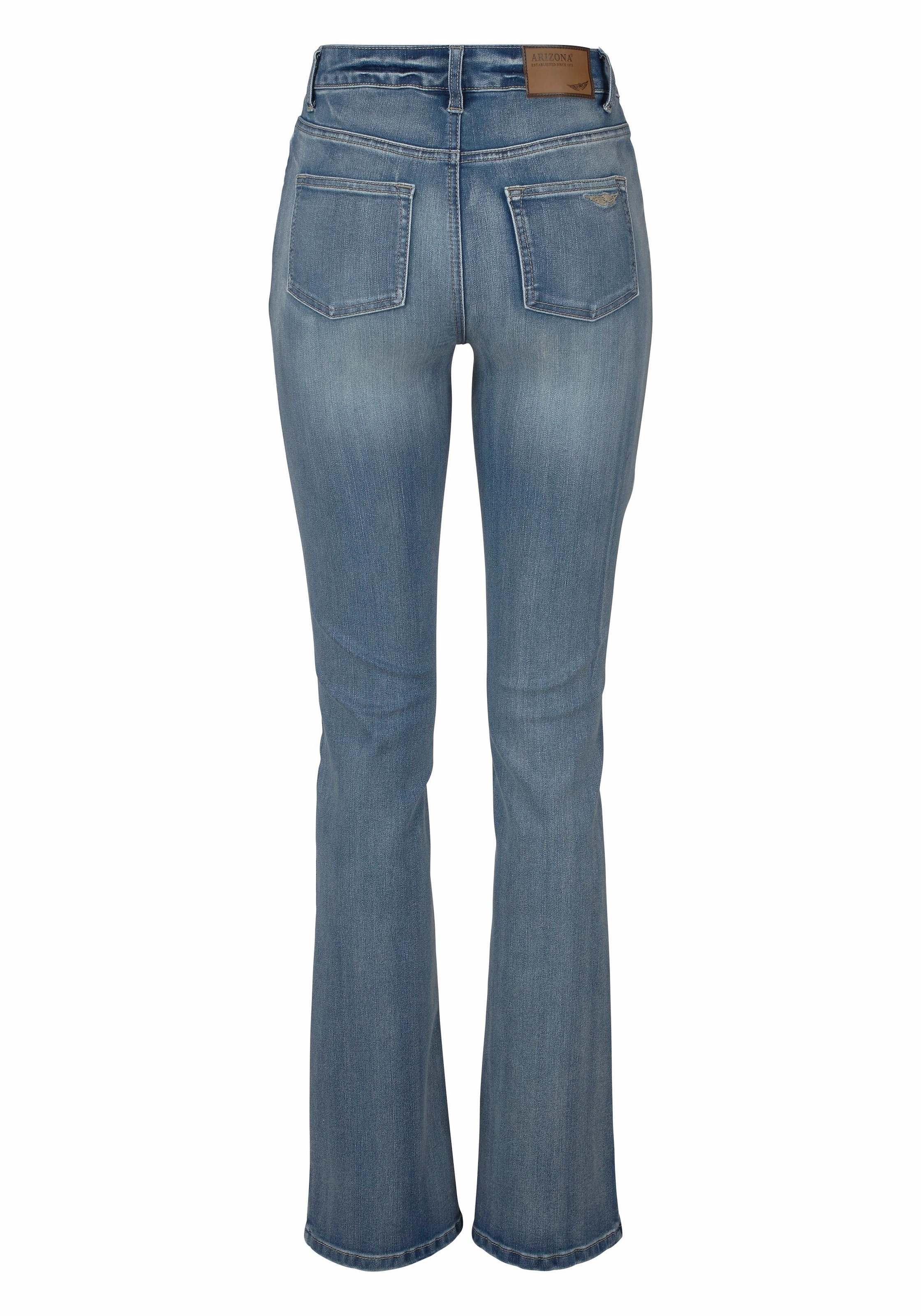 Arizona Bootcut-Jeans »Baby Bootcut«, leicht ausgestelltes Bein, hohe Leibhöhe