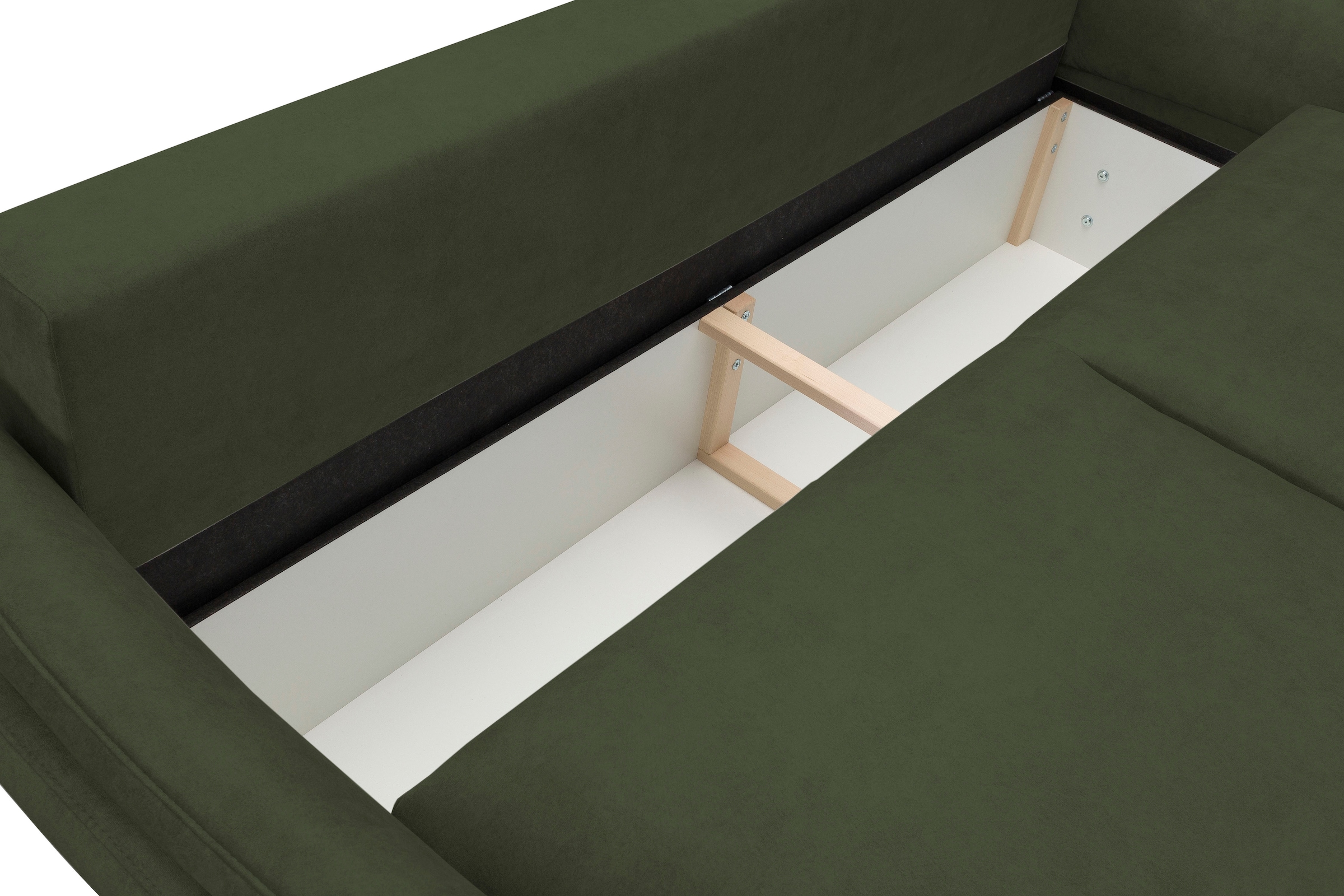 exxpo - sofa fashion 3-Sitzer »Kentt hochwertiger Sitzaufbau für hohen Sitzkomfort, bequeme Armlehnen«, inkl. Boxspring/Federkern-Polsterung, Bettfunktion und Bettkasten