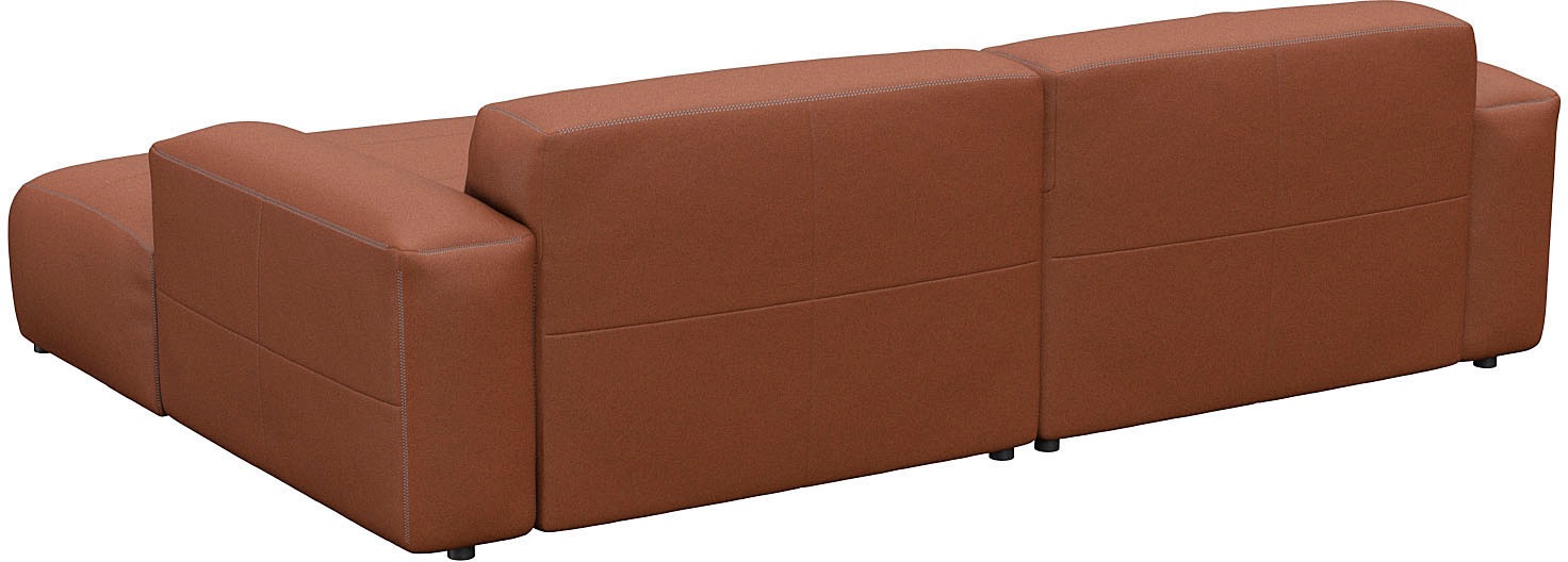 FLEXLUX Ecksofa »Lucera Chaislongue rechts oder links, L-Form, bequem«, modern & anschmiegsam, Kaltschaum, Stahl-Wellenunterfederung