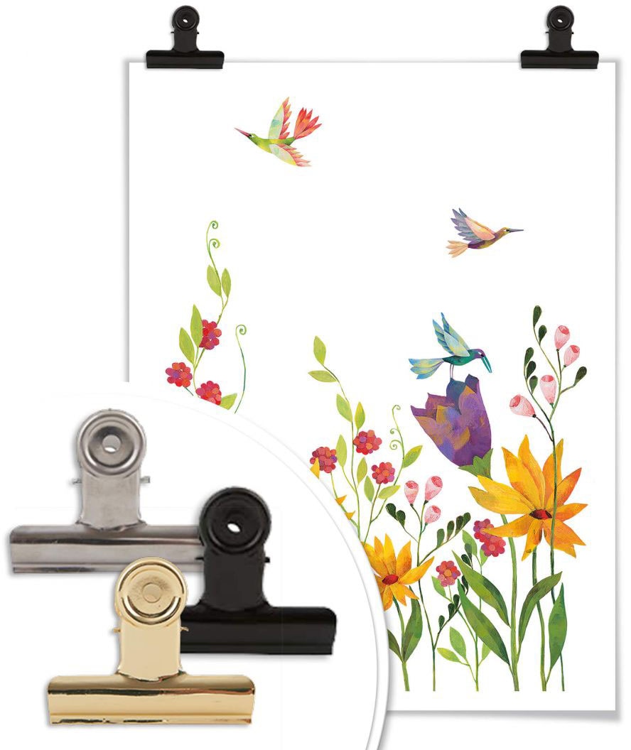 Poster, St.), (1 Blütenpoesie Poster Bild, Wandposter Wall-Art Blumen bestellen Blumen, Raten Wandbild, auf Floral«, »Blanz
