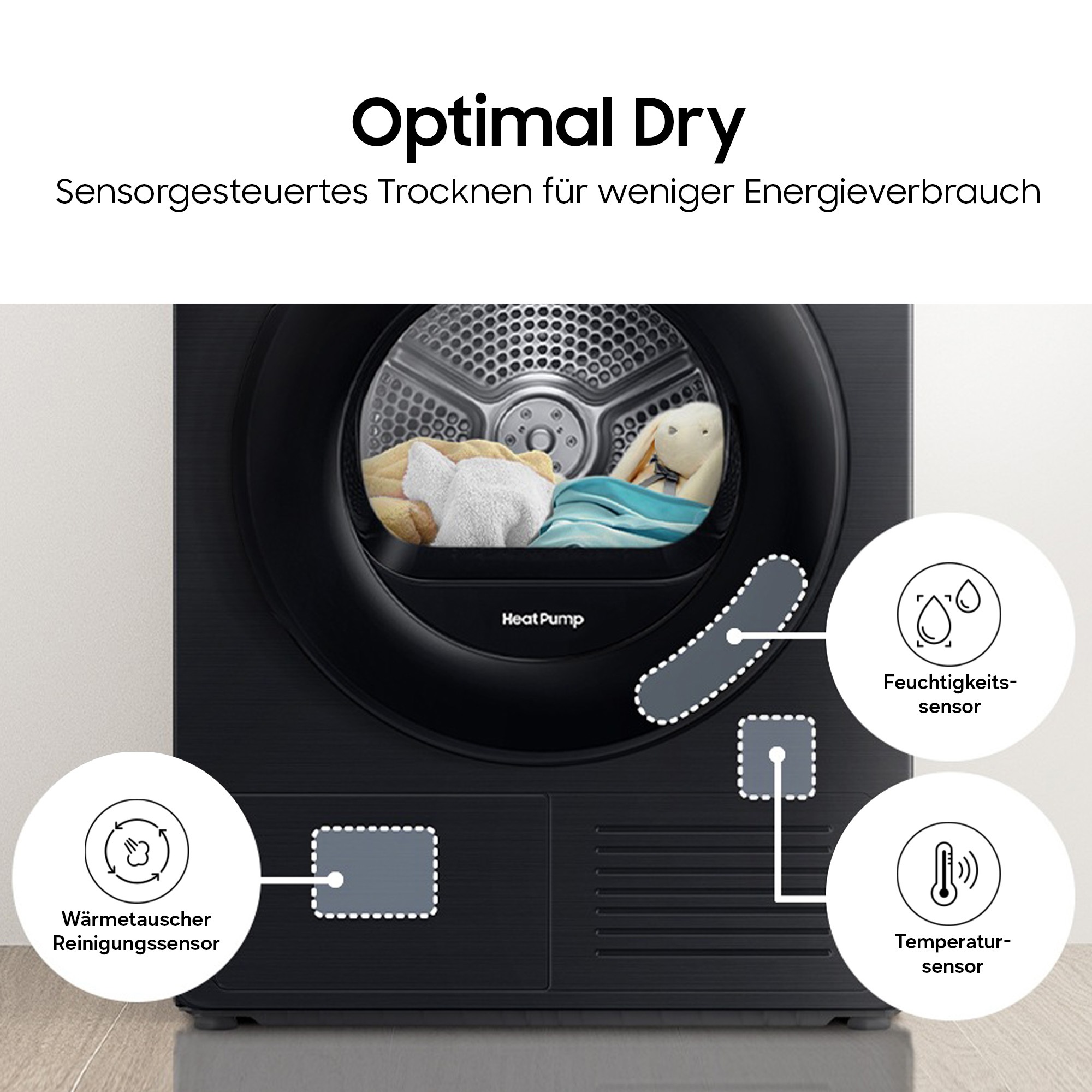 Samsung Wärmepumpentrockner »DV90DB8845GBU2« DV8400D QuickDriveᵀᴹ Option ‑ Spart bis zu 35 % Zeit