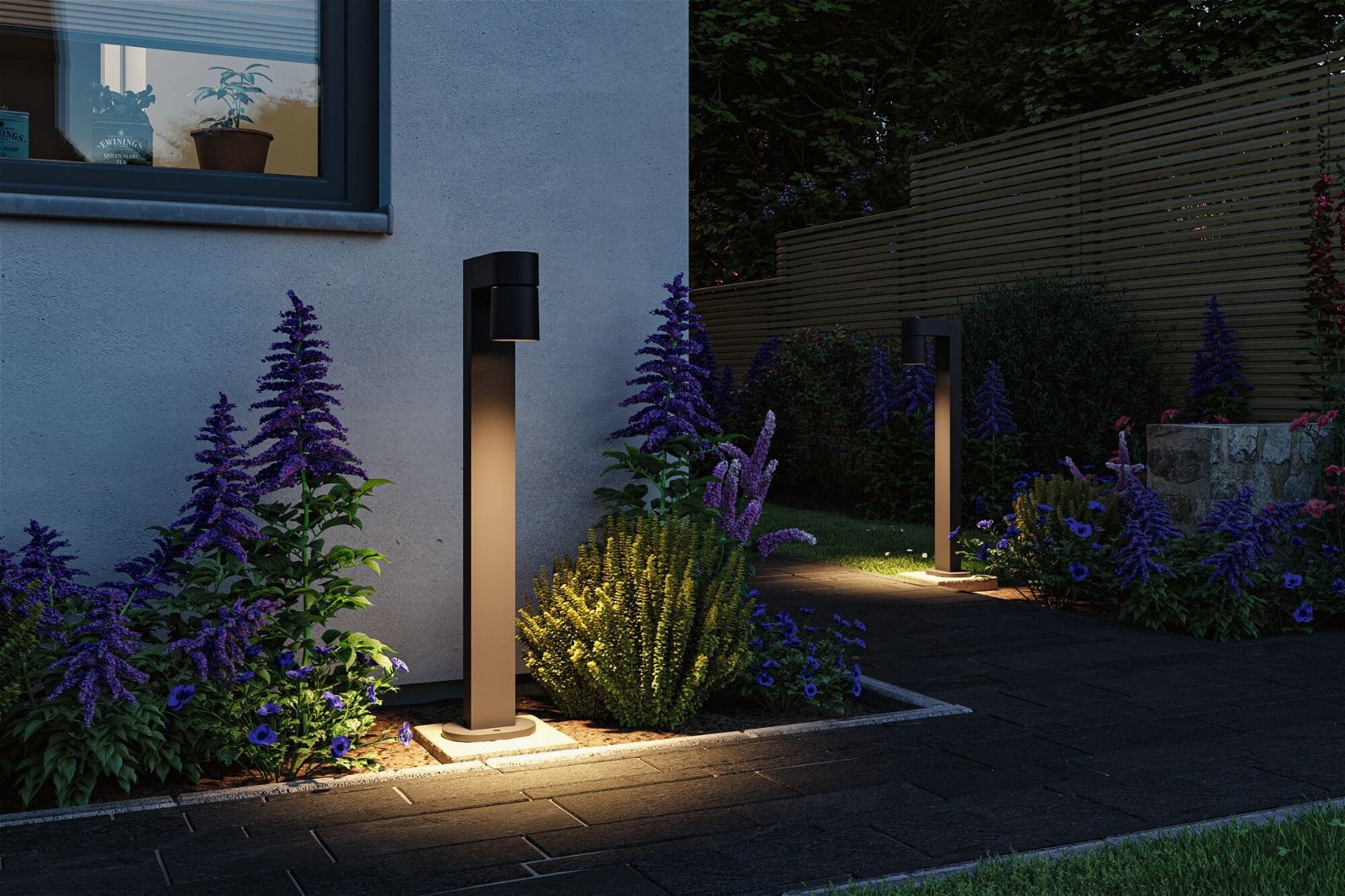 Paulmann LED Pollerleuchte »Kimu IP44 822mm 3000K 8W 500lm 230V 70° Anthrazit Aluminium«, 1 flammig