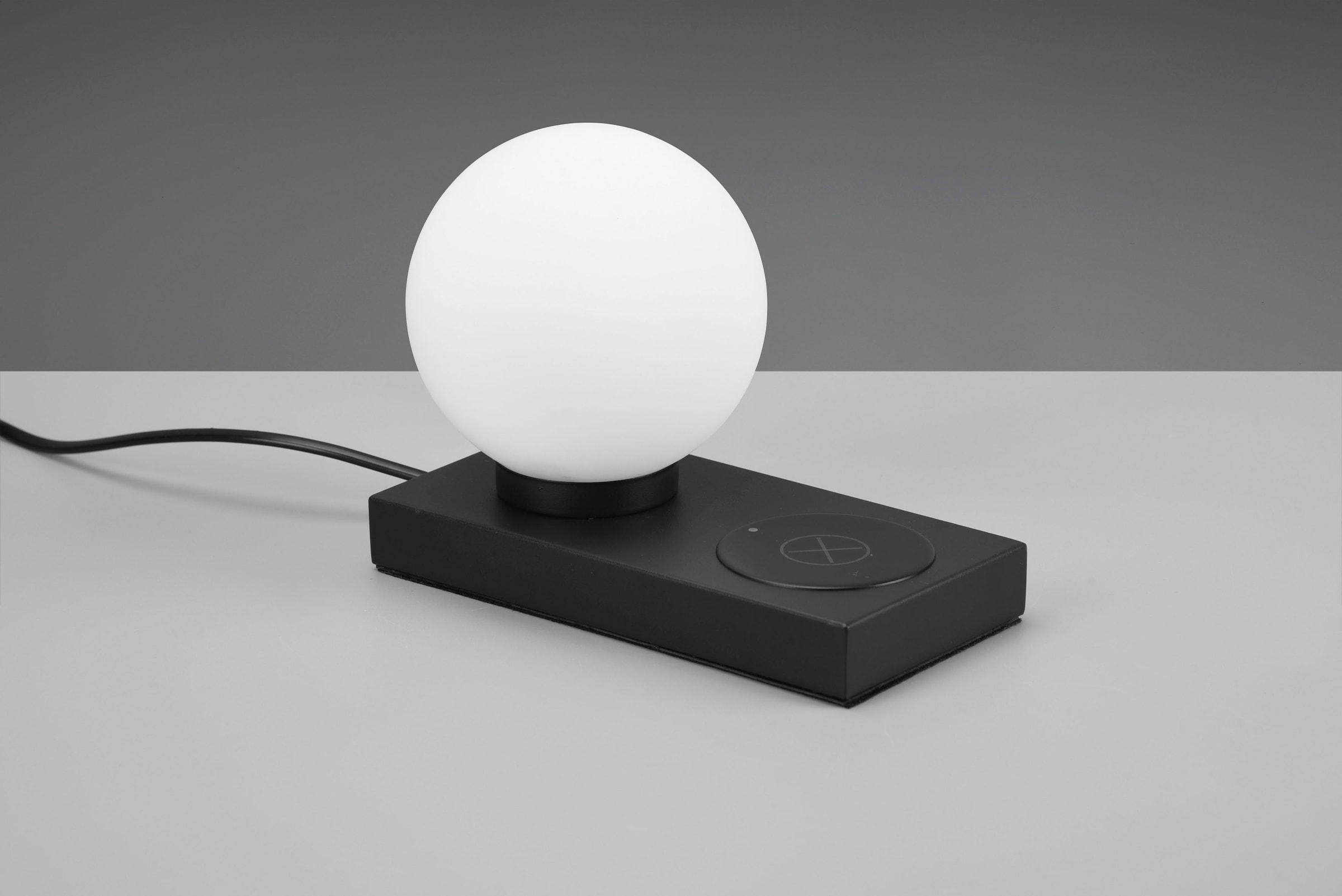 REALITY Leuchten Schreibtischlampe »Chloe«, 1 flammig, Leuchtmittel E14 | ohne Leuchtmittel, Touch-Tischleuchte mit induktiver Ladestation, exkl 1xE14 max 40W