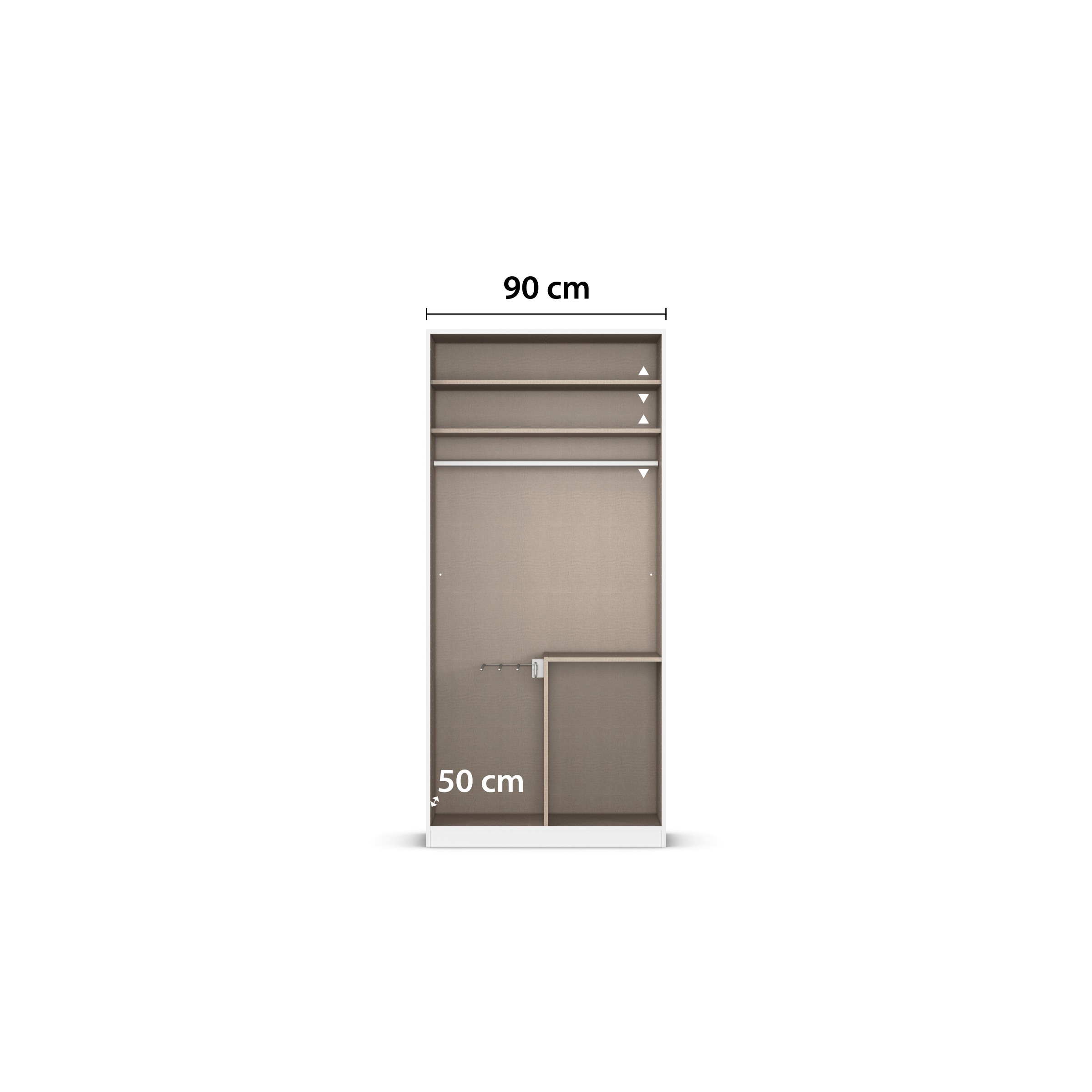 rauch Kleiderschrank »Drehtürenschrank Schrank Garderobe Wäscheschrank Schlafzimmer AVOLA«, (in 3 verschiedenen Ausstattungen BASIC/CLASSIC/PREMIUM), mit hochwertigen Stangengriffen in Schwarz aus Metall MADE IN GERMANY
